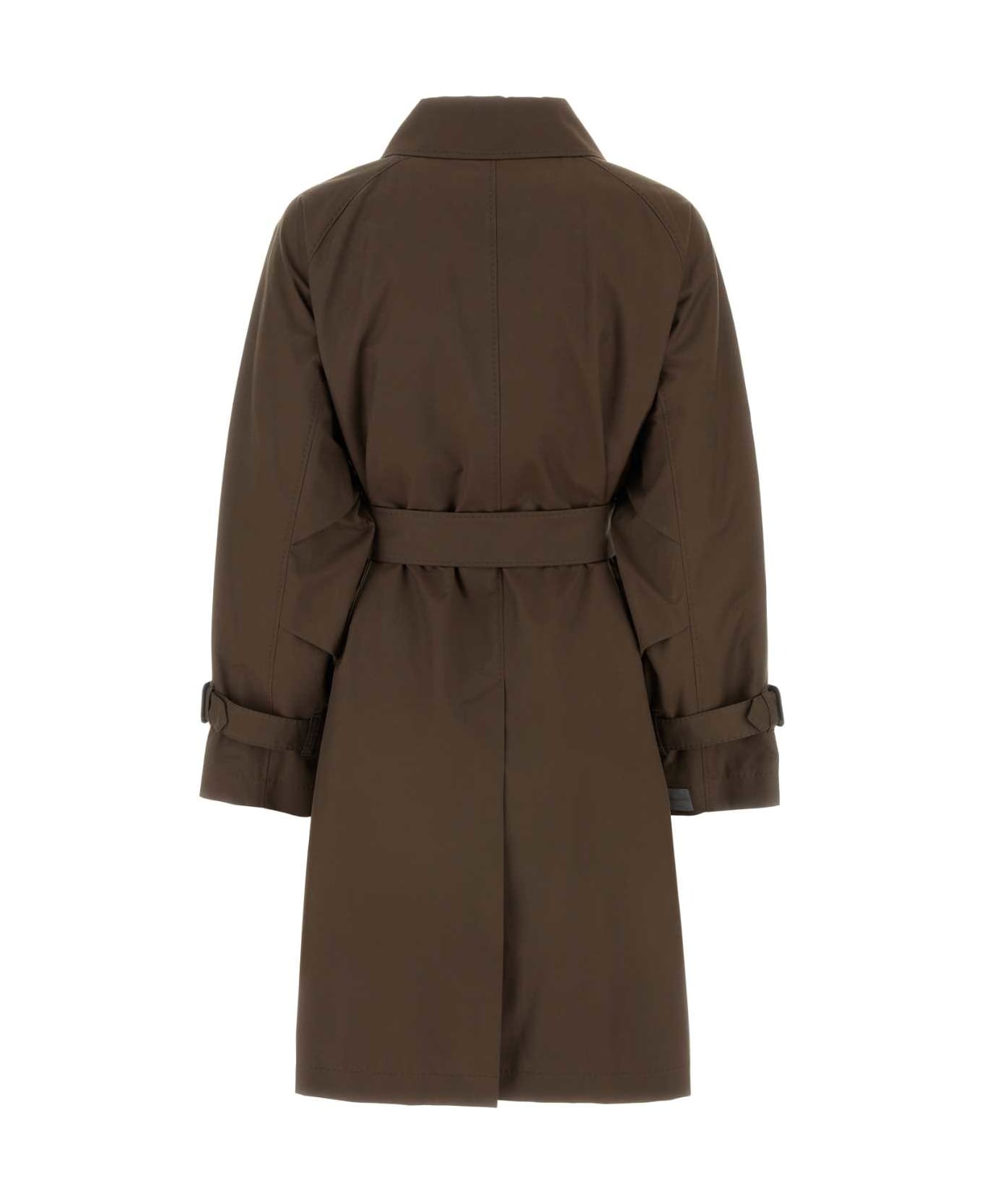 Max Mara The Cube Chocolate Twill Titrench Trench - CUOIO