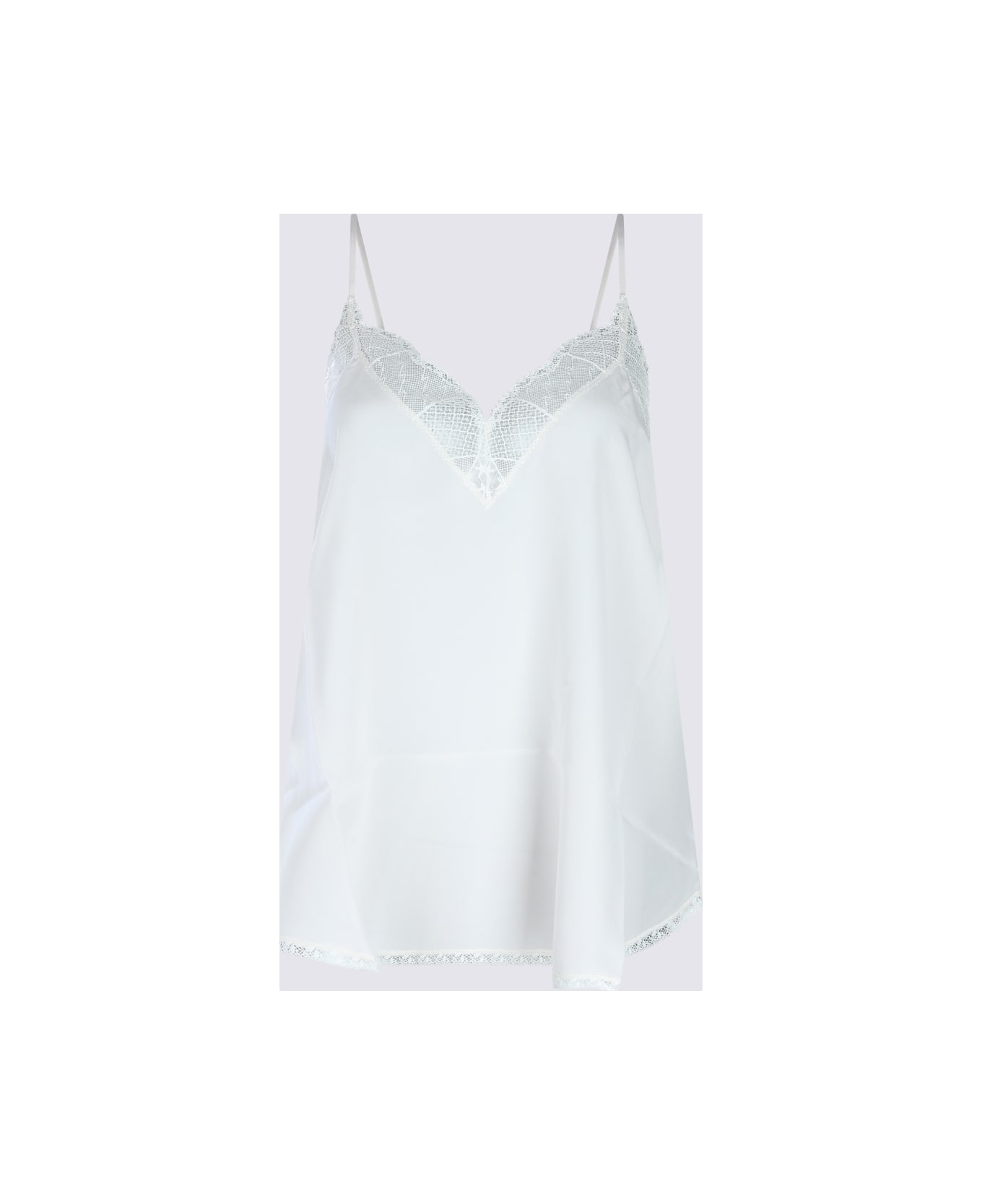 Zadig 
Voltaire White Silk Top - Beige