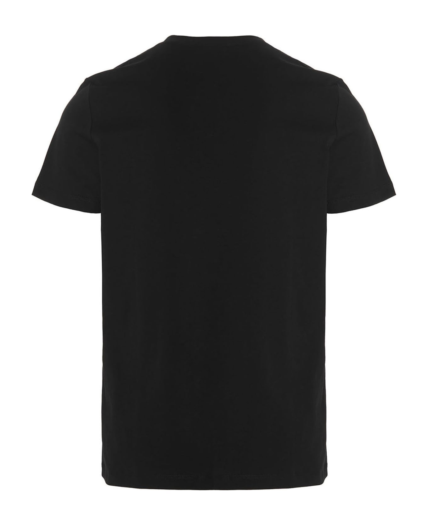 Balmain Flocked Logo T-shirt - White/Black