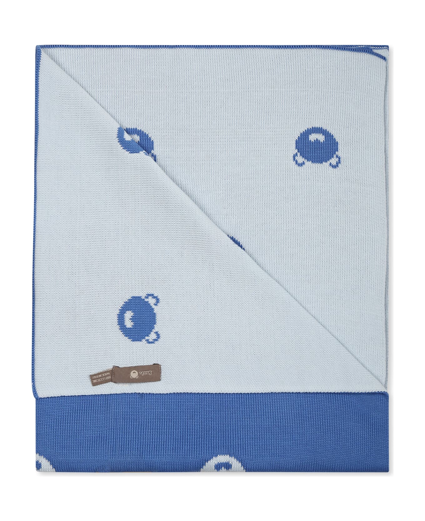 Little Bear Blue Blanket For Babyboy With Bear - Light Blue