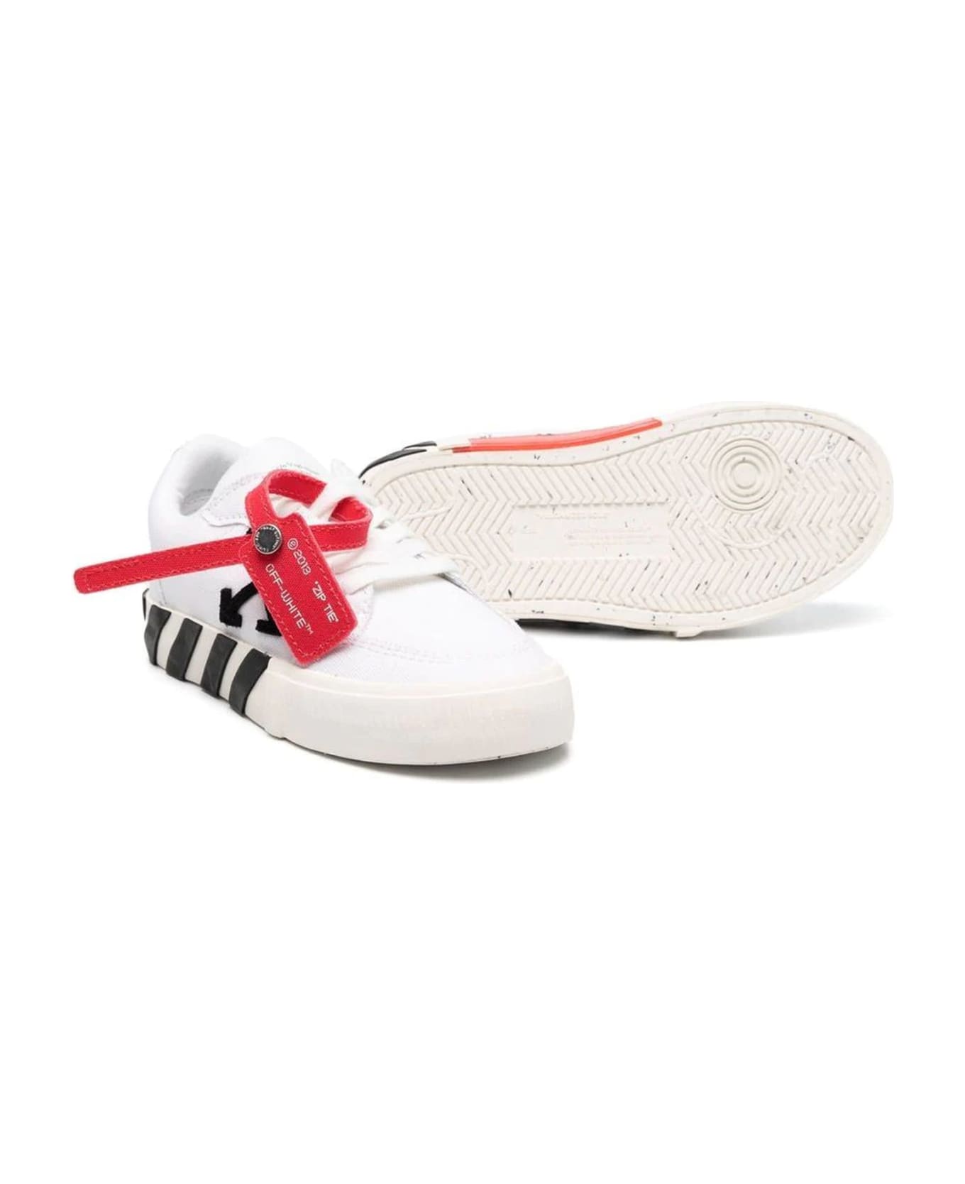 Off-White White Arrows Vulcanized Zip-tie Sneakers - WHITE