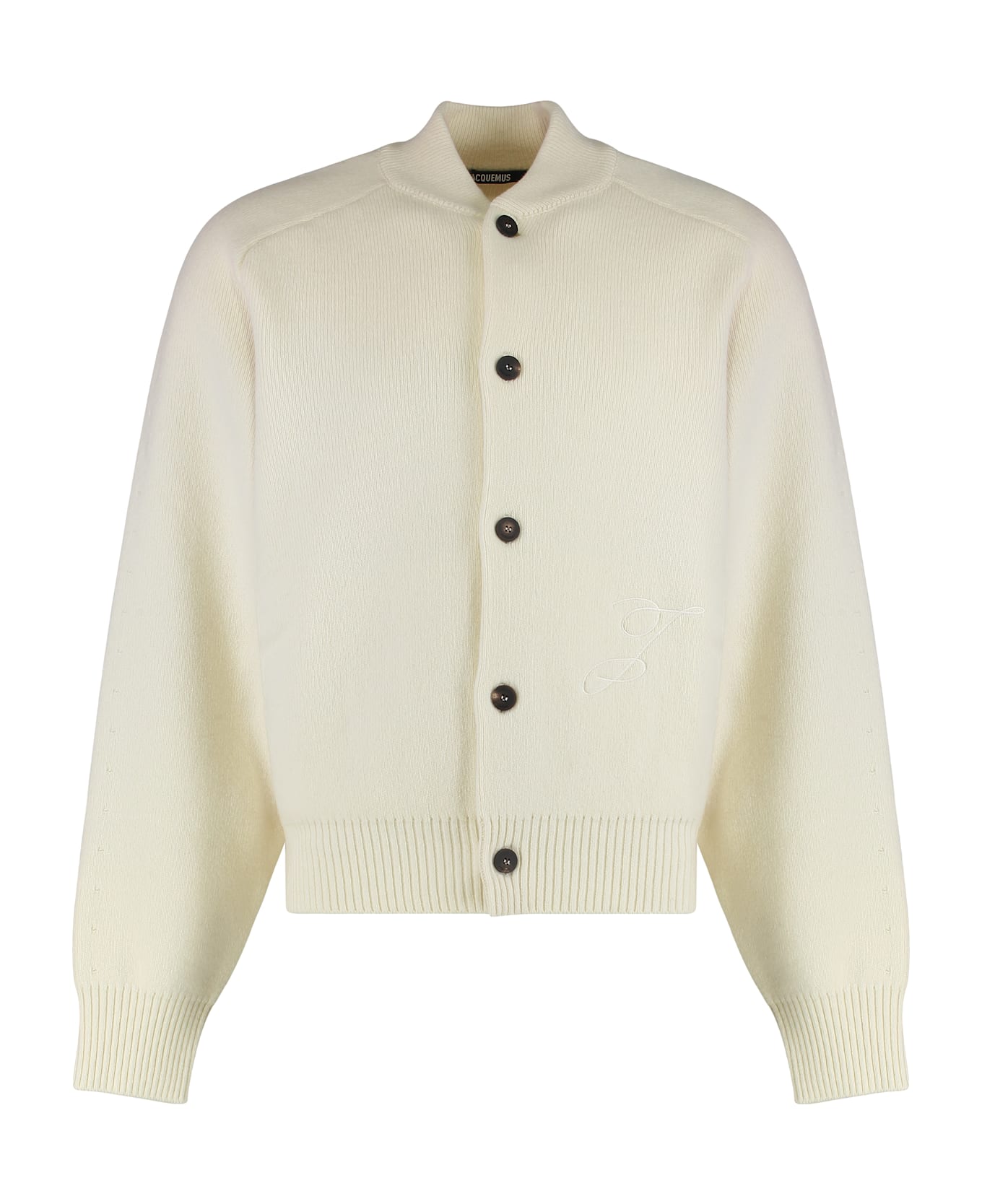 Jacquemus Cardigan Bubble In Wool And Cashmere - White