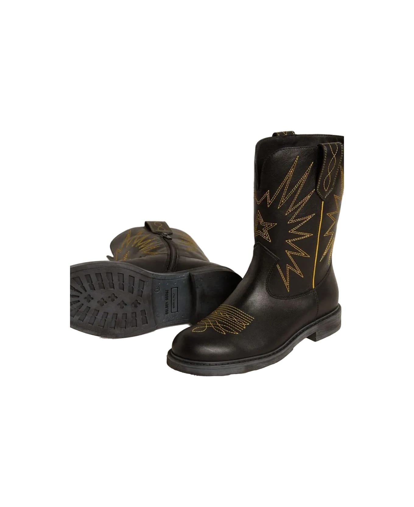 Golden Goose "wish Star Biker" Boots - BLACK
