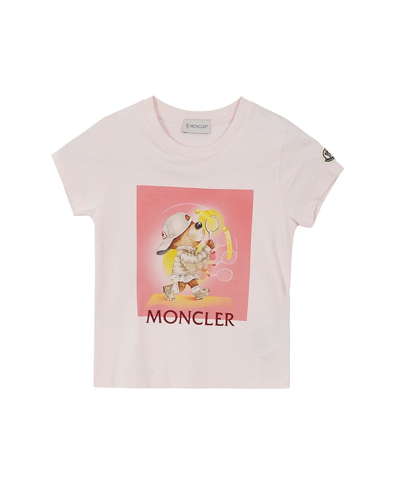 Moncler Graphic-printed Crewneck T-shirt - Red Tシャツ＆ポロシャツ