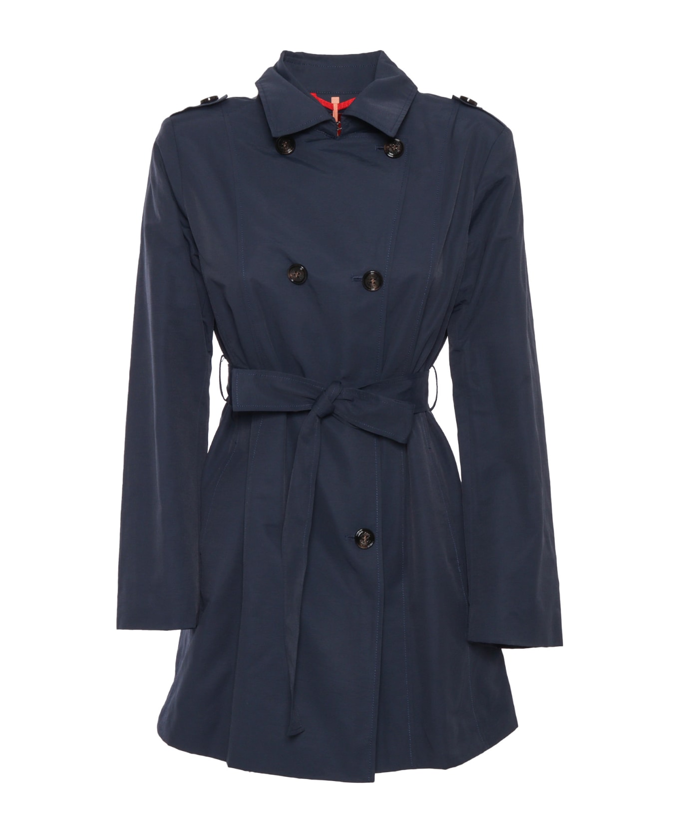 Max&Co. Blue Double-breasted Trench Coat - BLUE