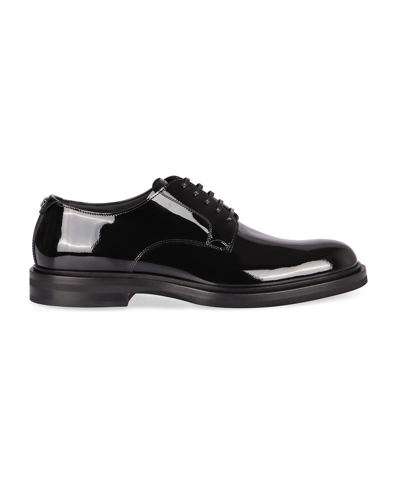 Dolce & Gabbana Patent Leather Lace-up Derby Shoes - black