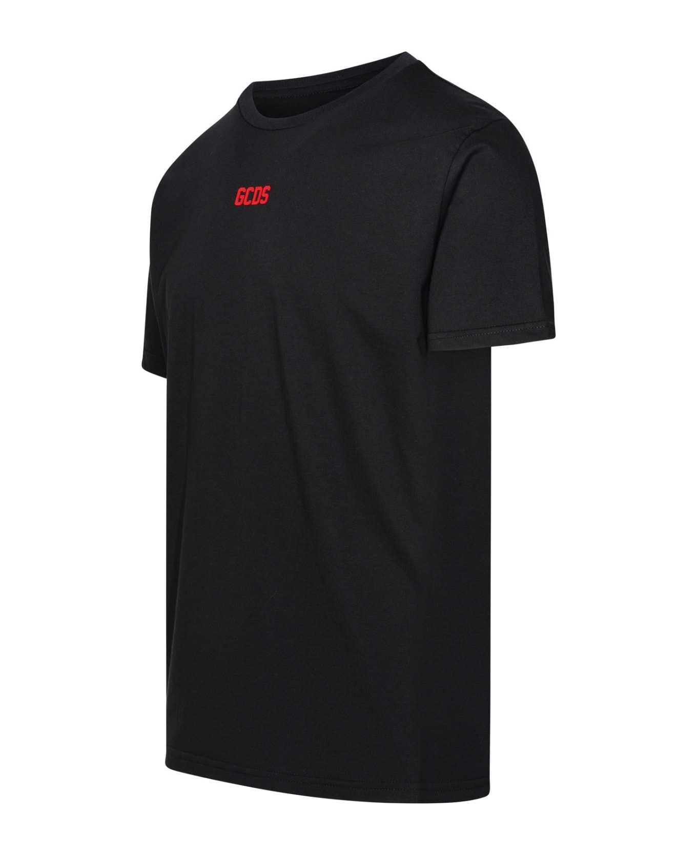 GCDS Black Cotton T-shirt - Black