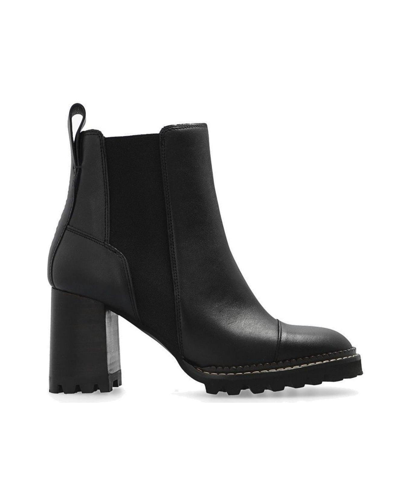 See by Chloé Mallory Heeled Ankle Boots - Nero