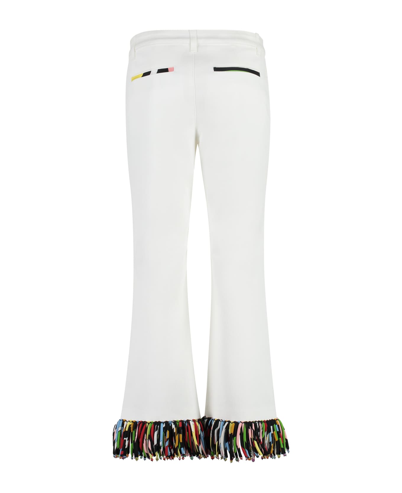 Pucci Cropped Flared Trousers - White ボトムス