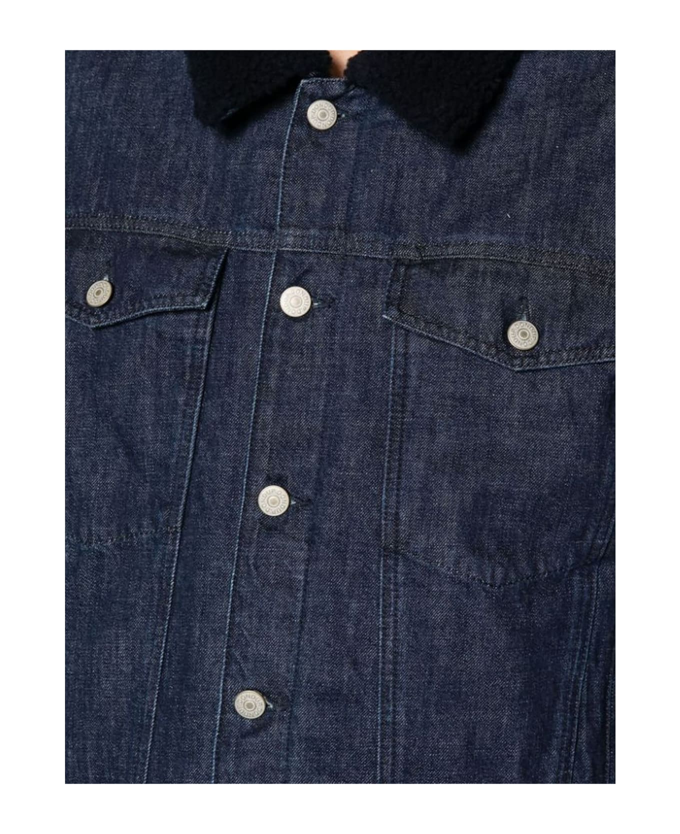 Dondup Blue Cotton Denim Jacket - Blue ジャケット