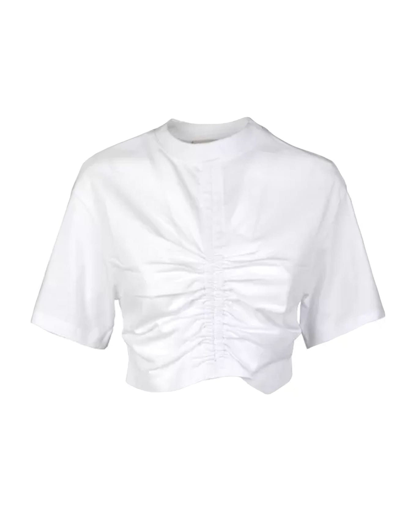 SEMICOUTURE White Cotton T-shirt - White Tシャツ