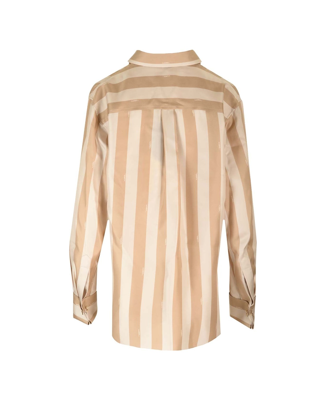 Fendi Pequin Stripes Silk Shirt - Beige