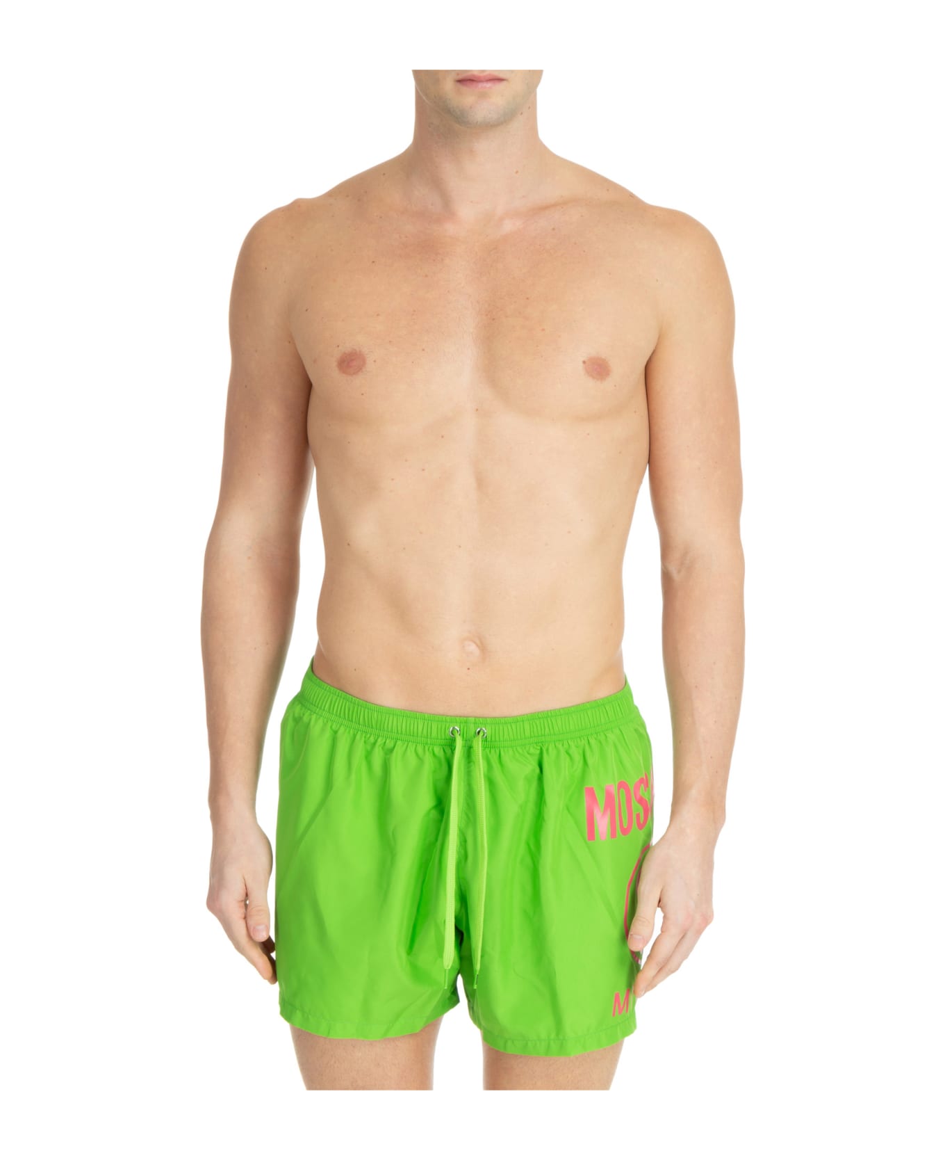 Moschino Double Question Mark Swim Shorts - Green