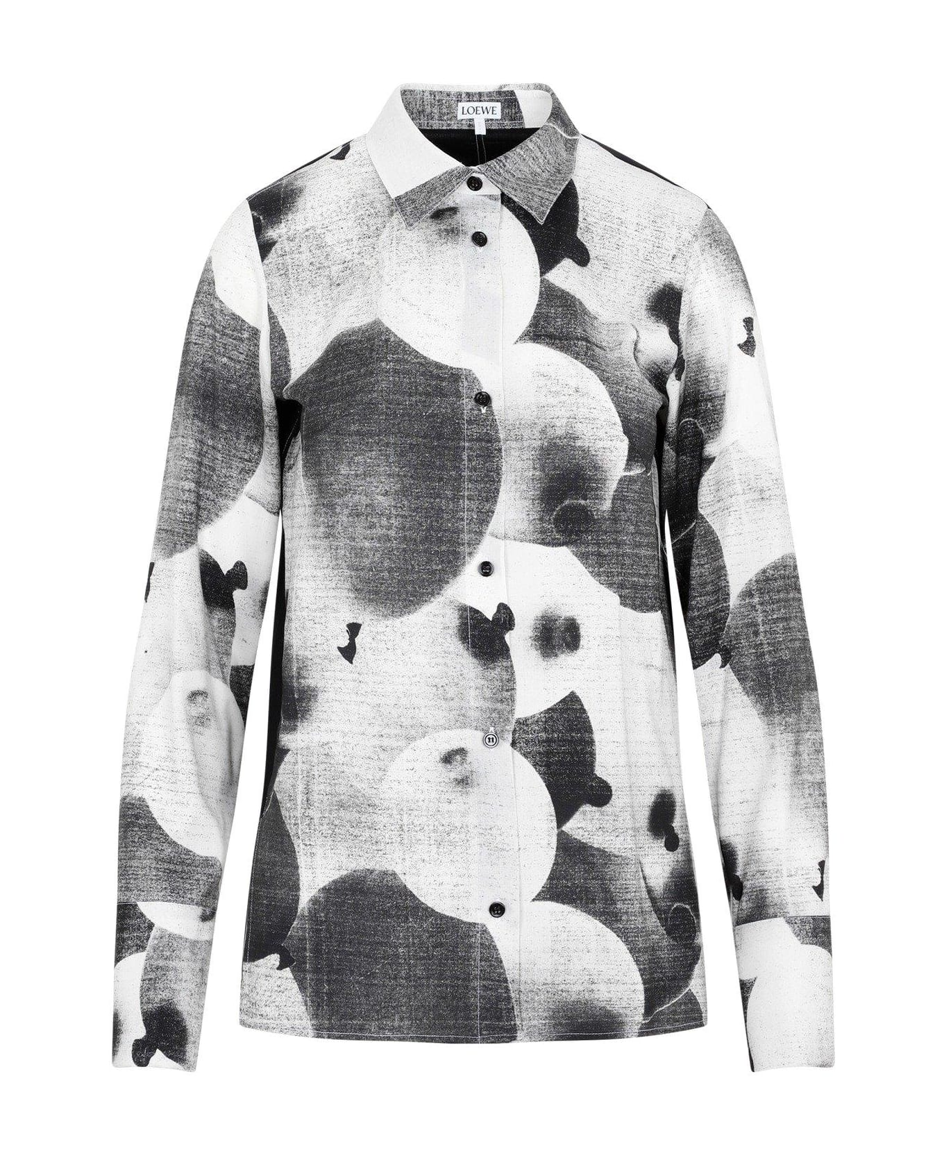 Loewe Balloon Printed Long-sleeved Shirt - Black