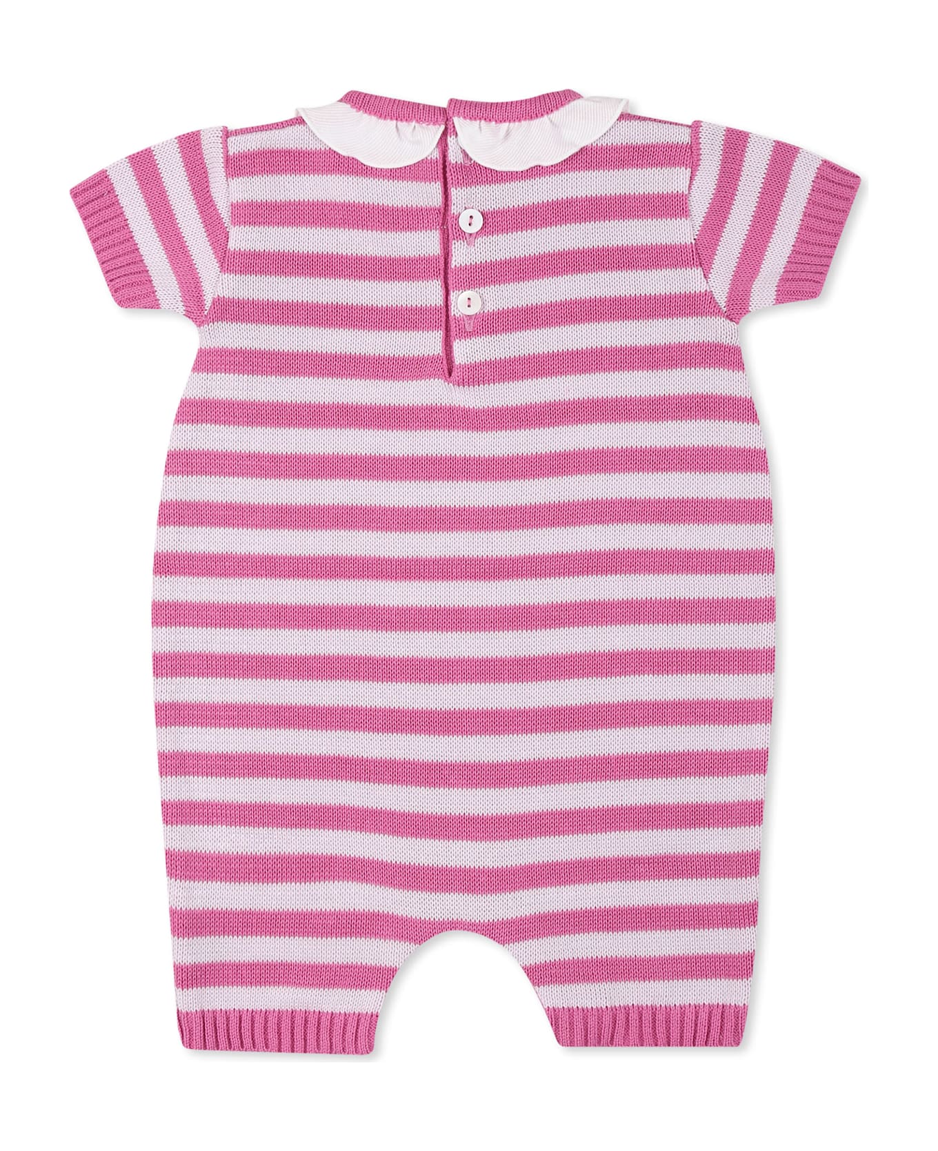 Little Bear Fuchsia Romper For Baby Girl - Fuchsia