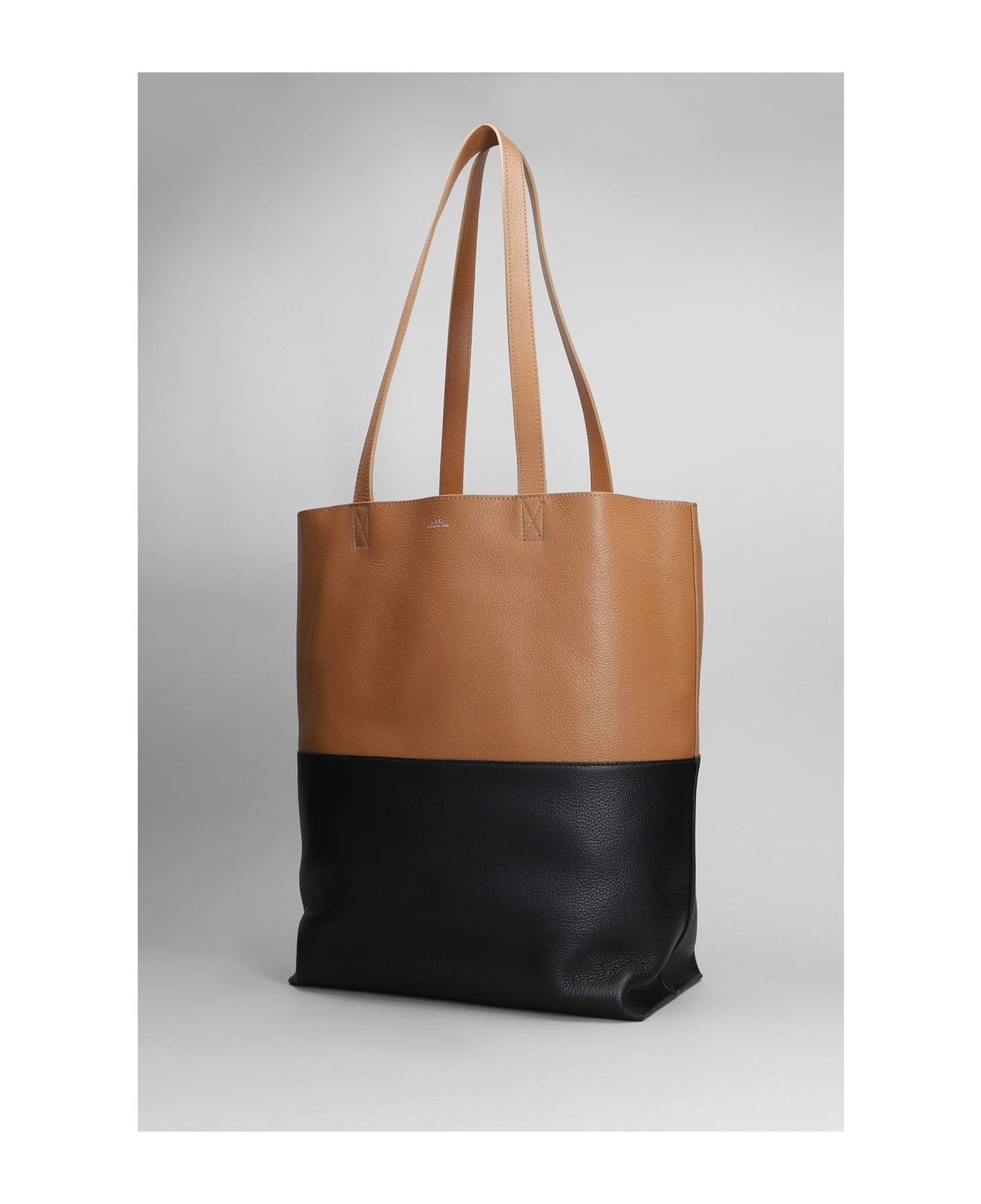 A.P.C. Maiko Bicolore Tote In Brown Leather - brown トートバッグ