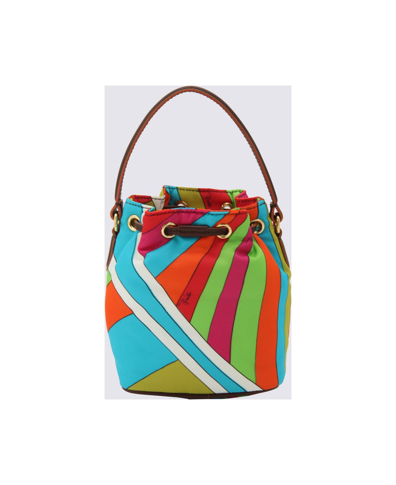 Pucci Multicolor Yummy Bucket Bag - BLUE/YELLOW クラッチバッグ