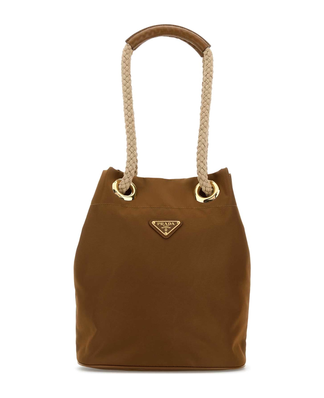 Prada Camel Re-nylon Prada Mariner Bucket Bag - BRANDY