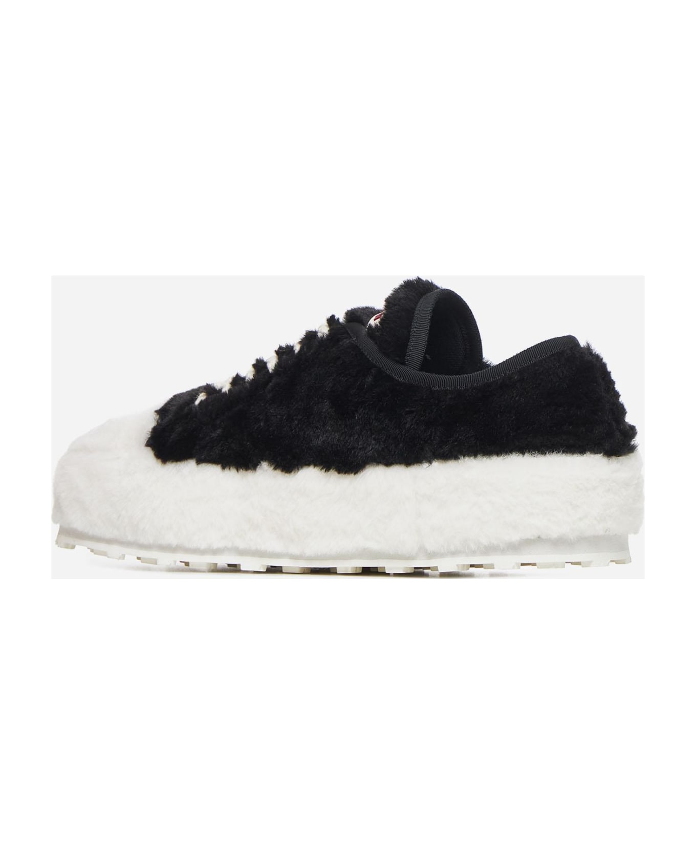 Marni Faux Fur Sneakers - Nero