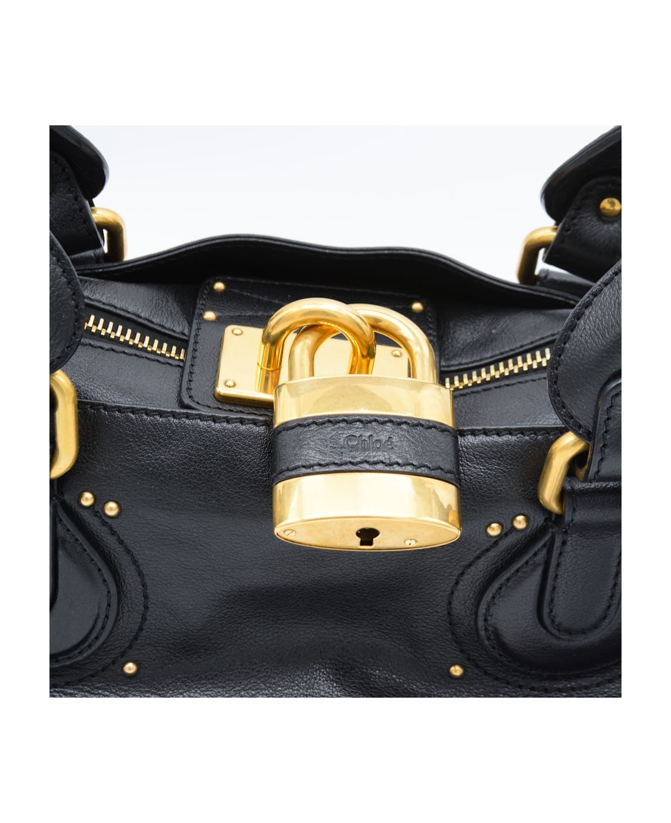 Chloé Black Leather Paddington Shoulder Bag - Black