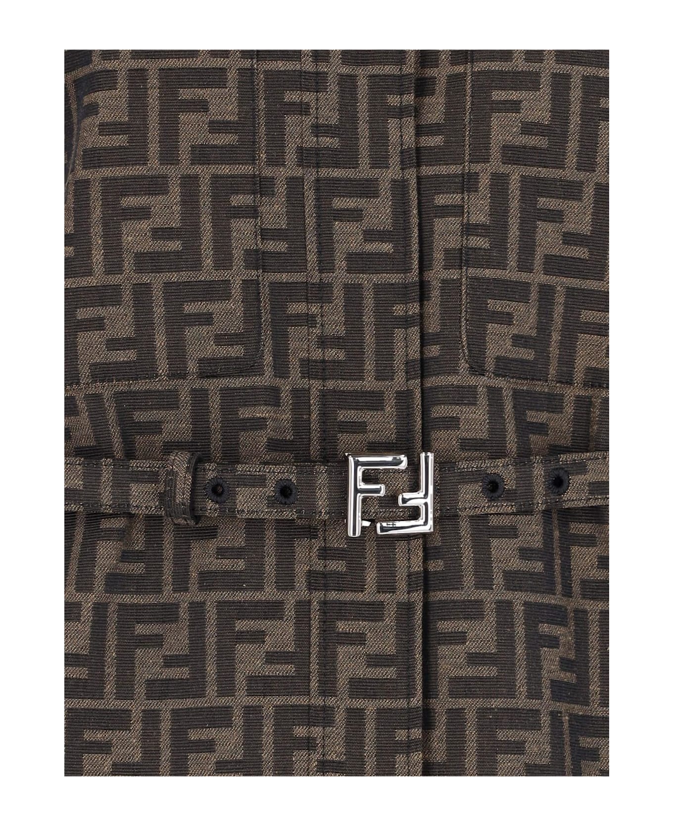 Fendi Belt Detail Jacket - W Tobacco