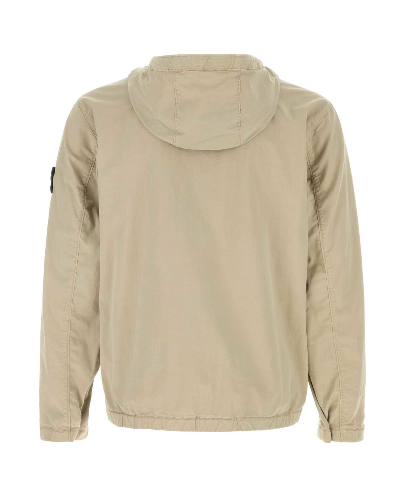 Stone Island Beige Stretch Cotton Jacket - MULTI