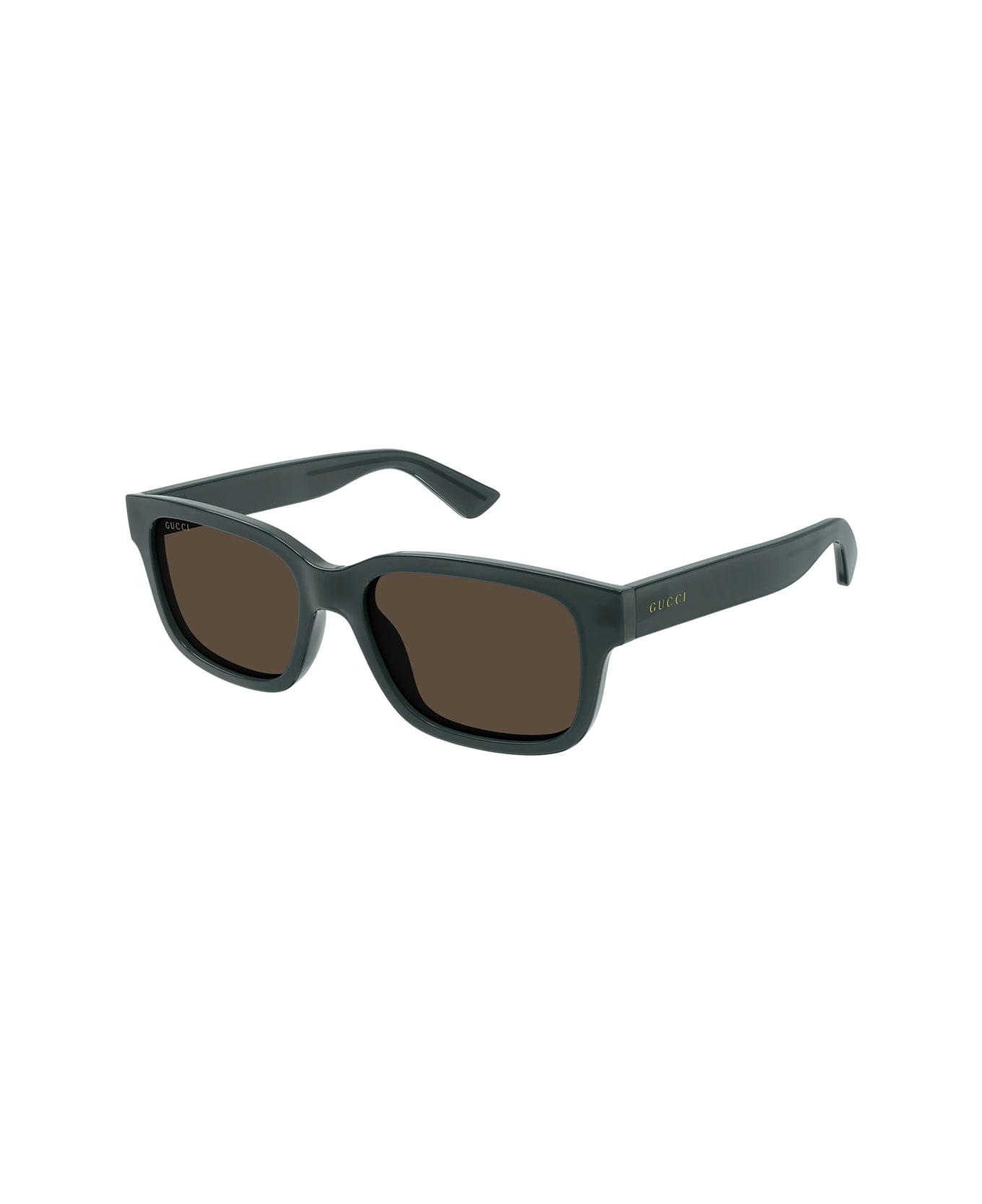 Gucci Eyewear Gg1583s Linea Lettering 003 Blue Brown Sunglasses - Verde