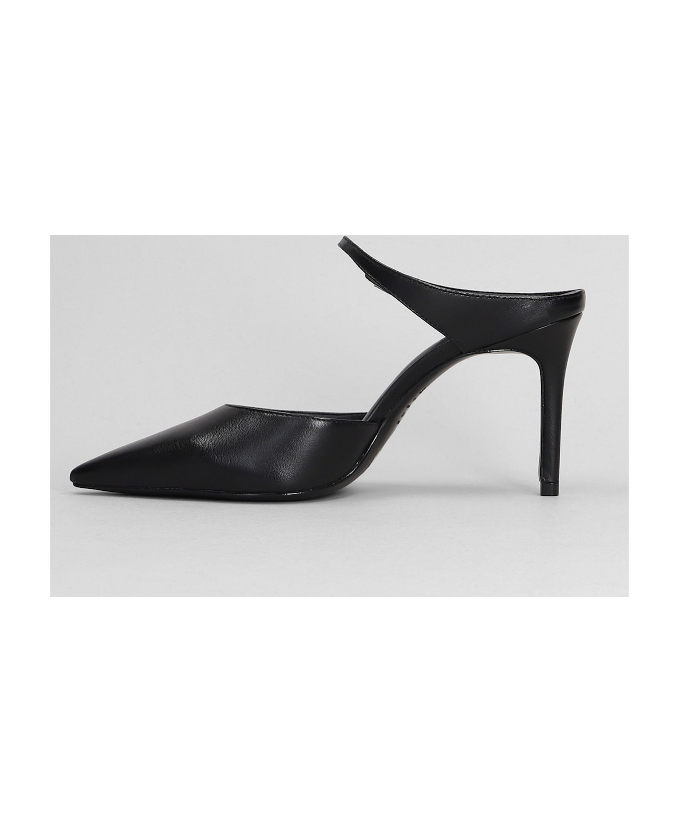 Schutz Laura Mule Slipper-mule In Black Leather - black