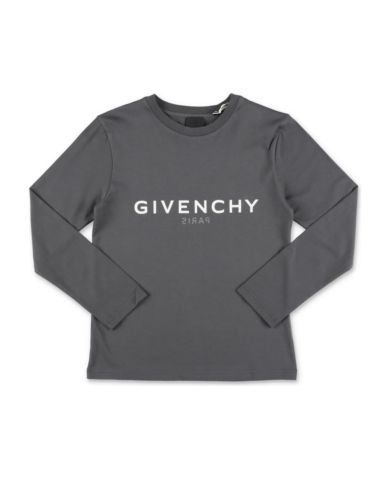 Givenchy T-shirt Grigio Scuro In Jersey Di Cotone Bambino - Grigio