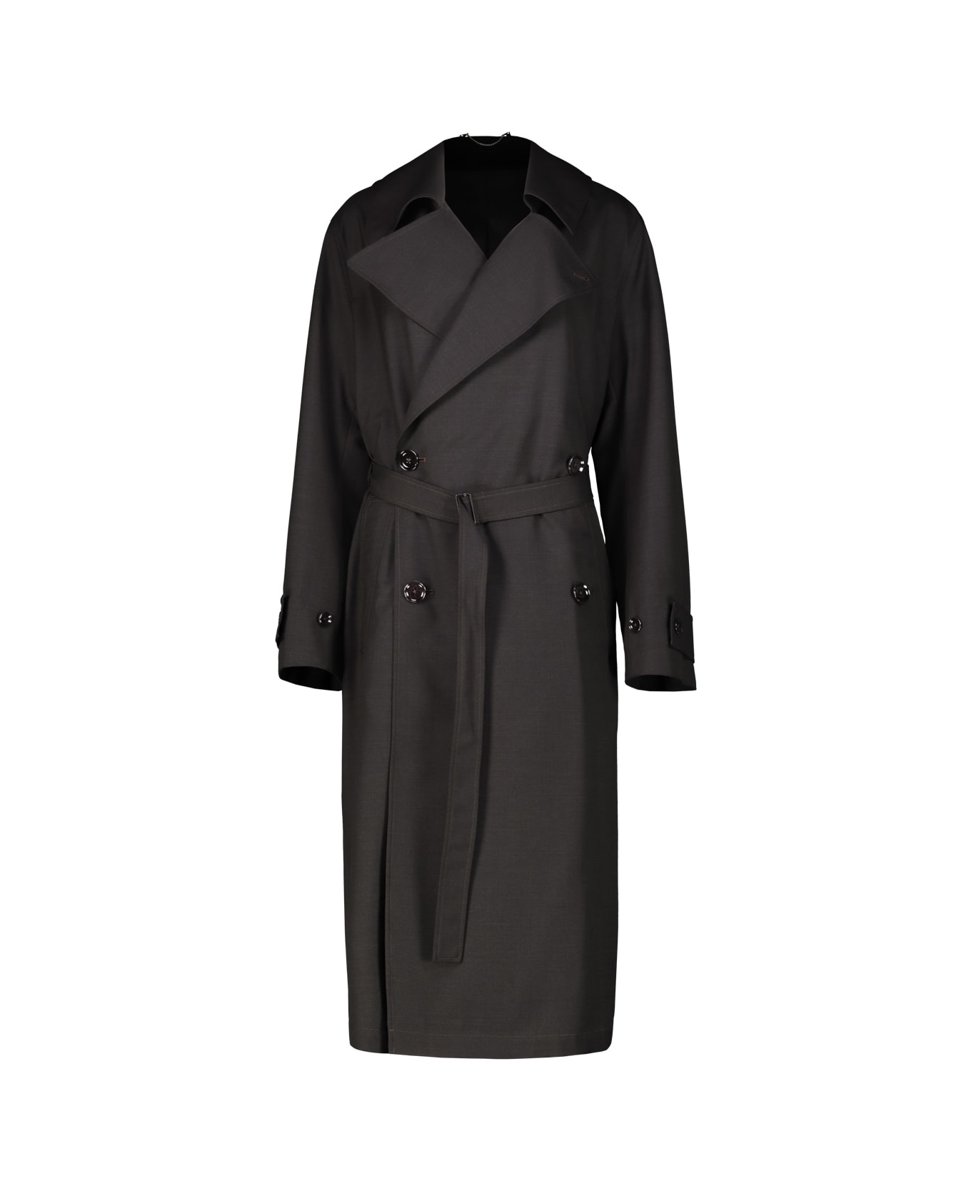 Lemaire Trench Coat With Detachable Lining - Coal