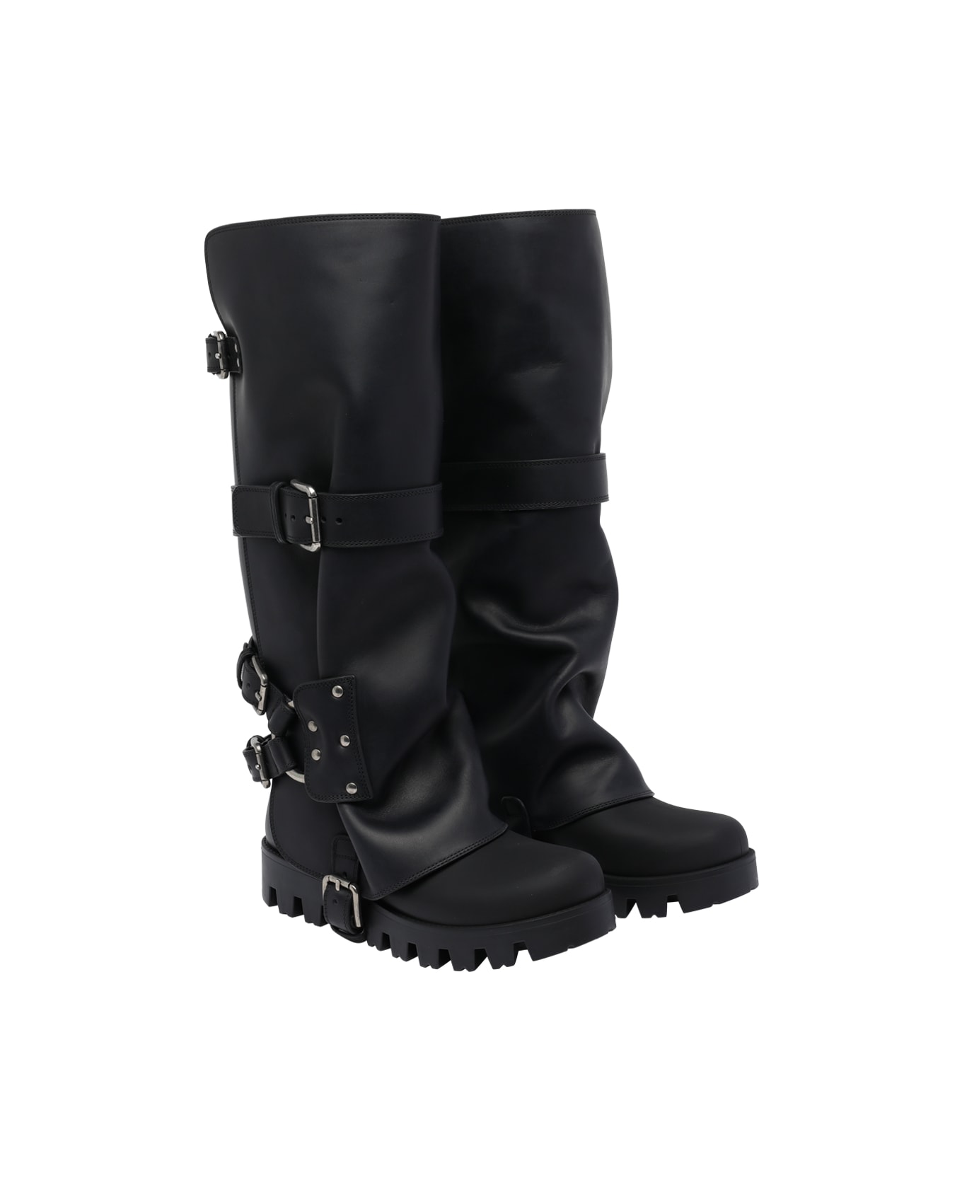 Dolce 
Gabbana Buckle Boots - Black