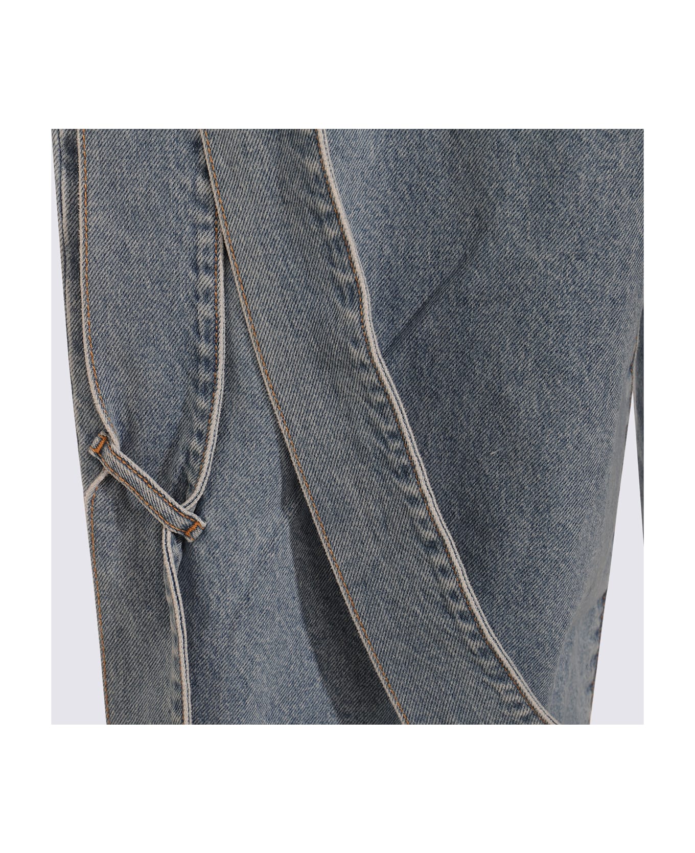 The Attico Blue Cotton Denim Jeans - Blue