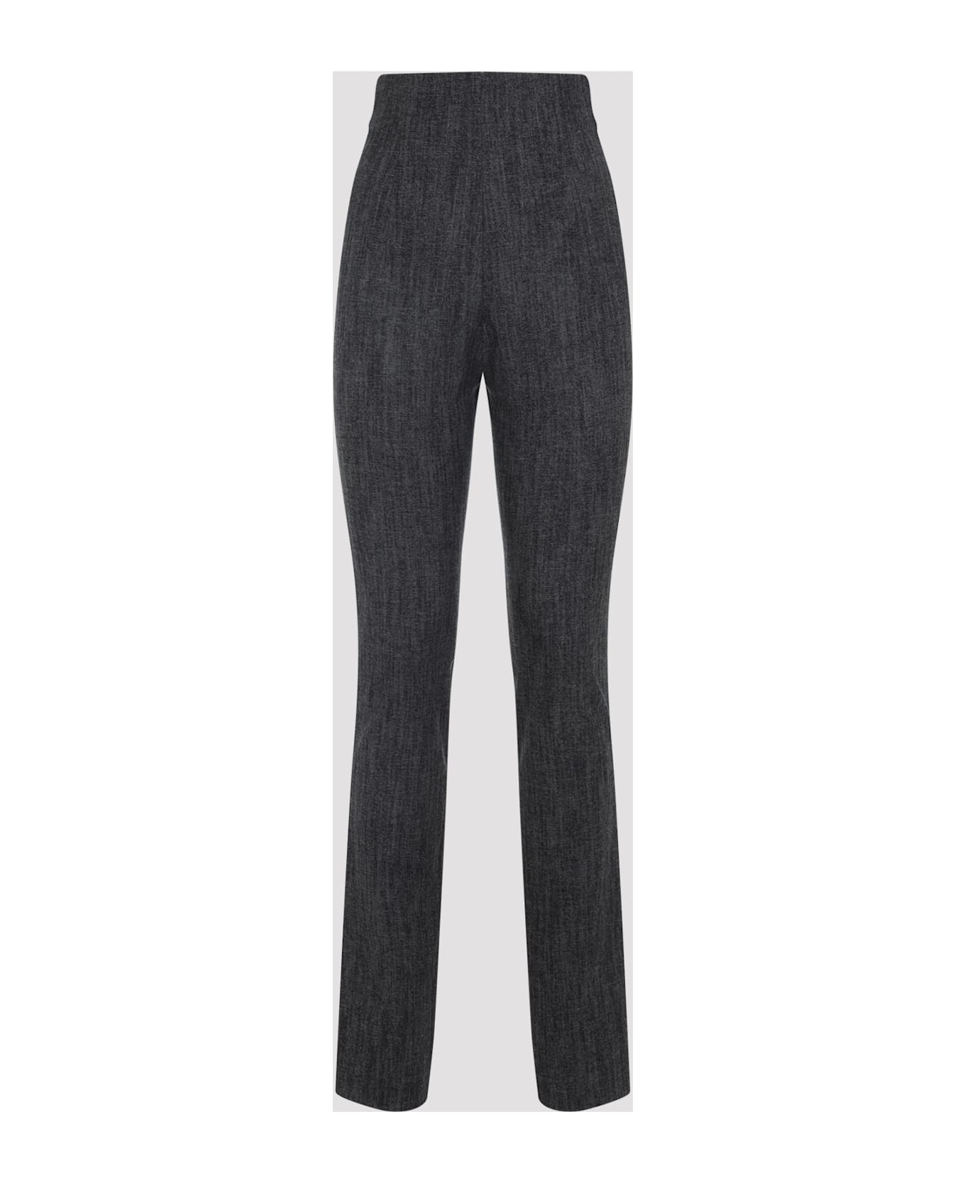 Alberta Ferretti Wool Skinny Pants - Fantasia Nero