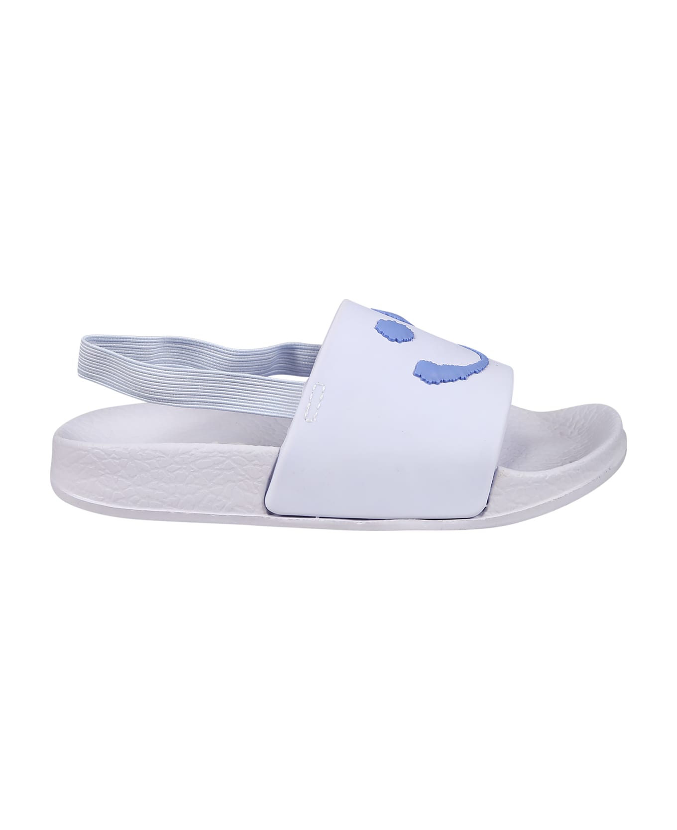 Molo Light Blue Slippers For Babykids With Smiley - Light Blue シューズ