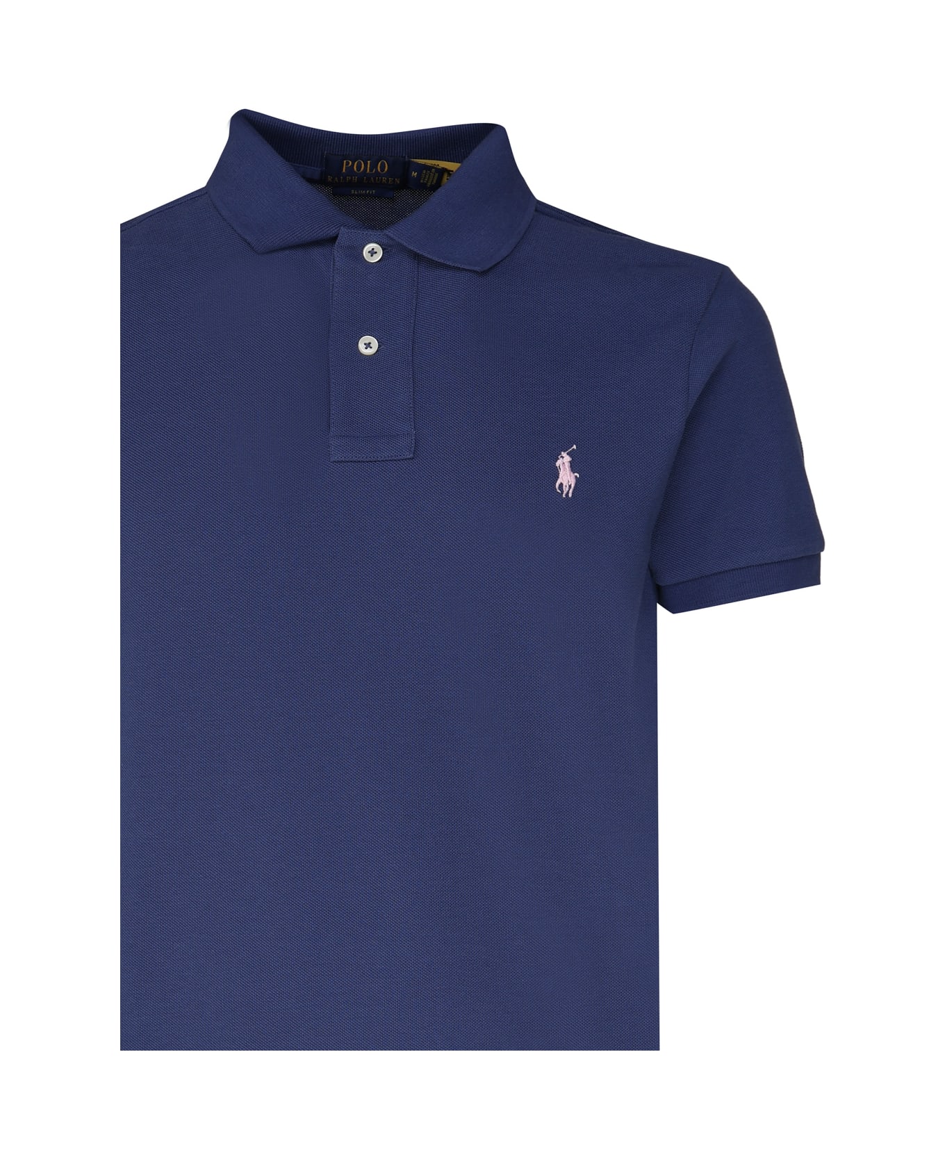 Polo Ralph Lauren Slim-fit Polo Shirt In Dark Blue Piqué - Blue