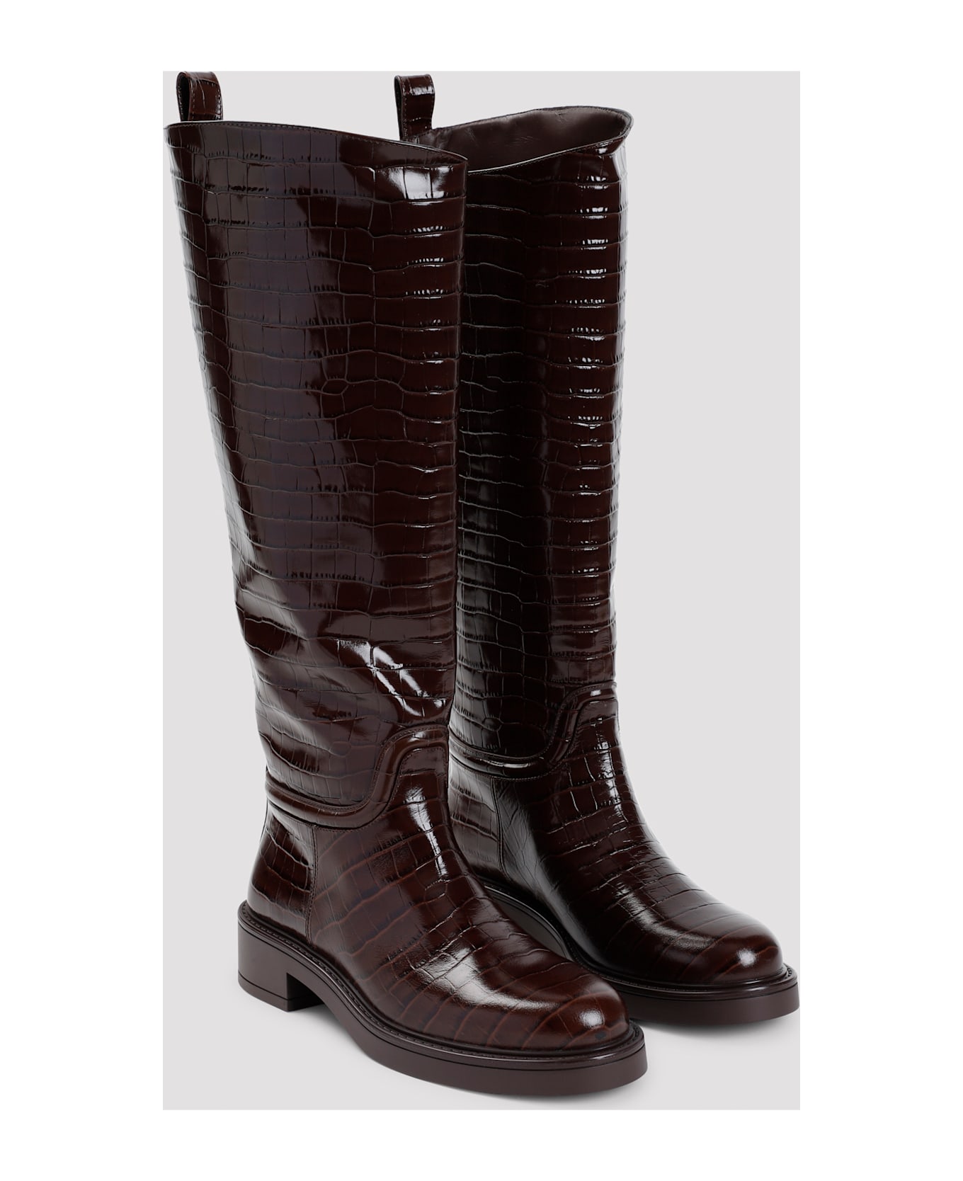 Stuart Weitzman Celia Riding Boots - V Walnut Tonal