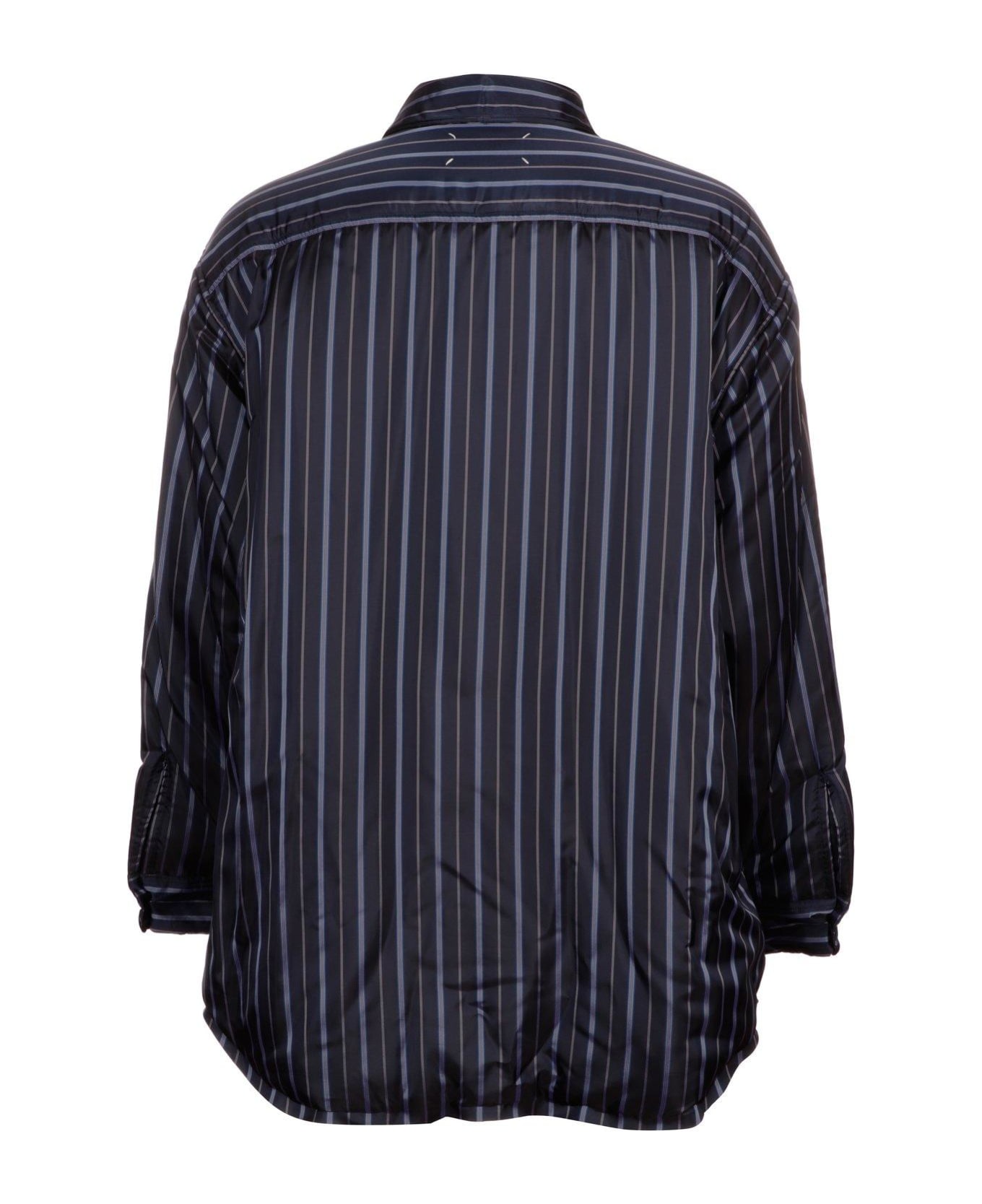 Maison Margiela Pinstripe Shirt - F Navy Stripe
