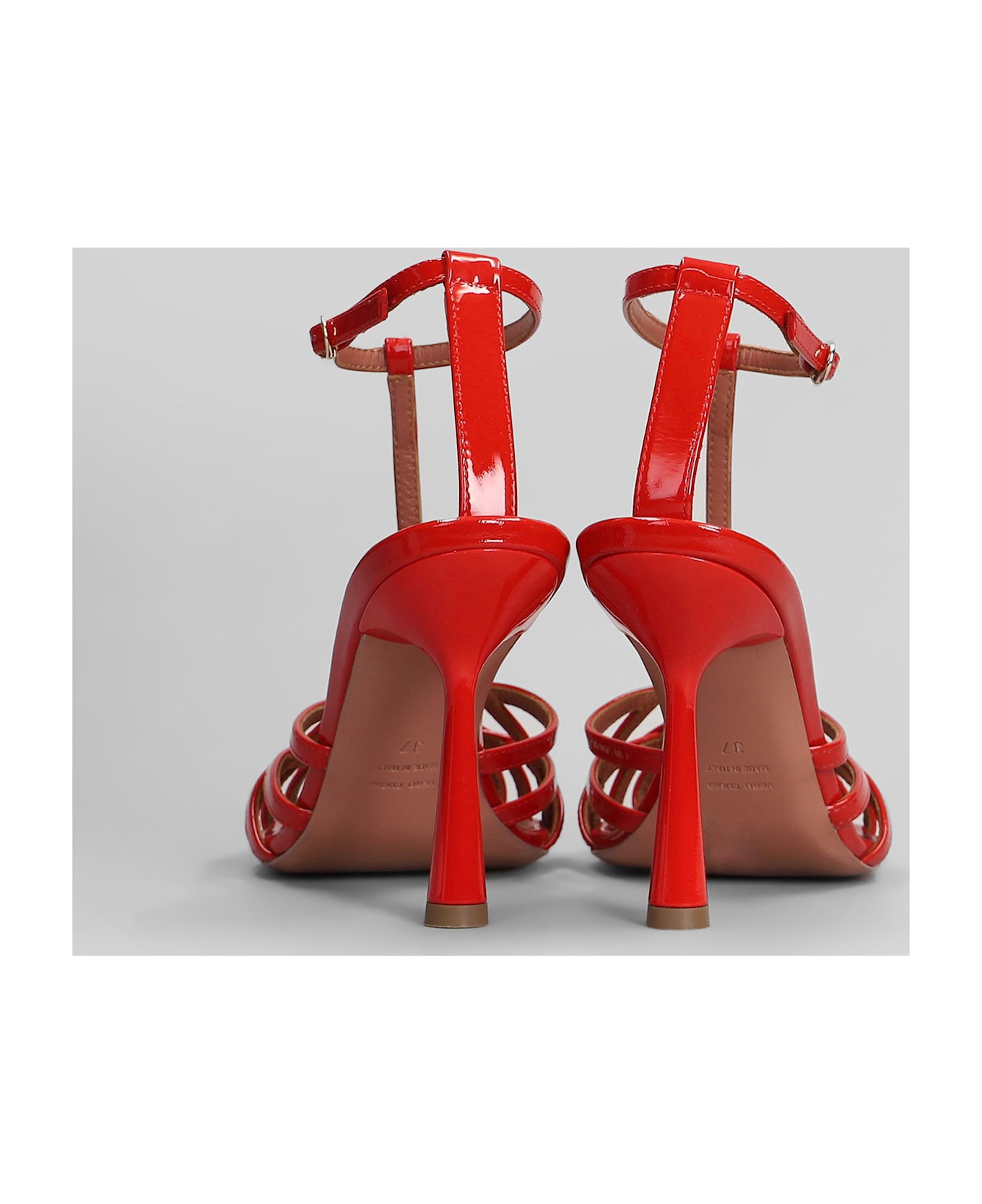 Aldo Castagna Lidia Sandals In Red Patent Leather - red