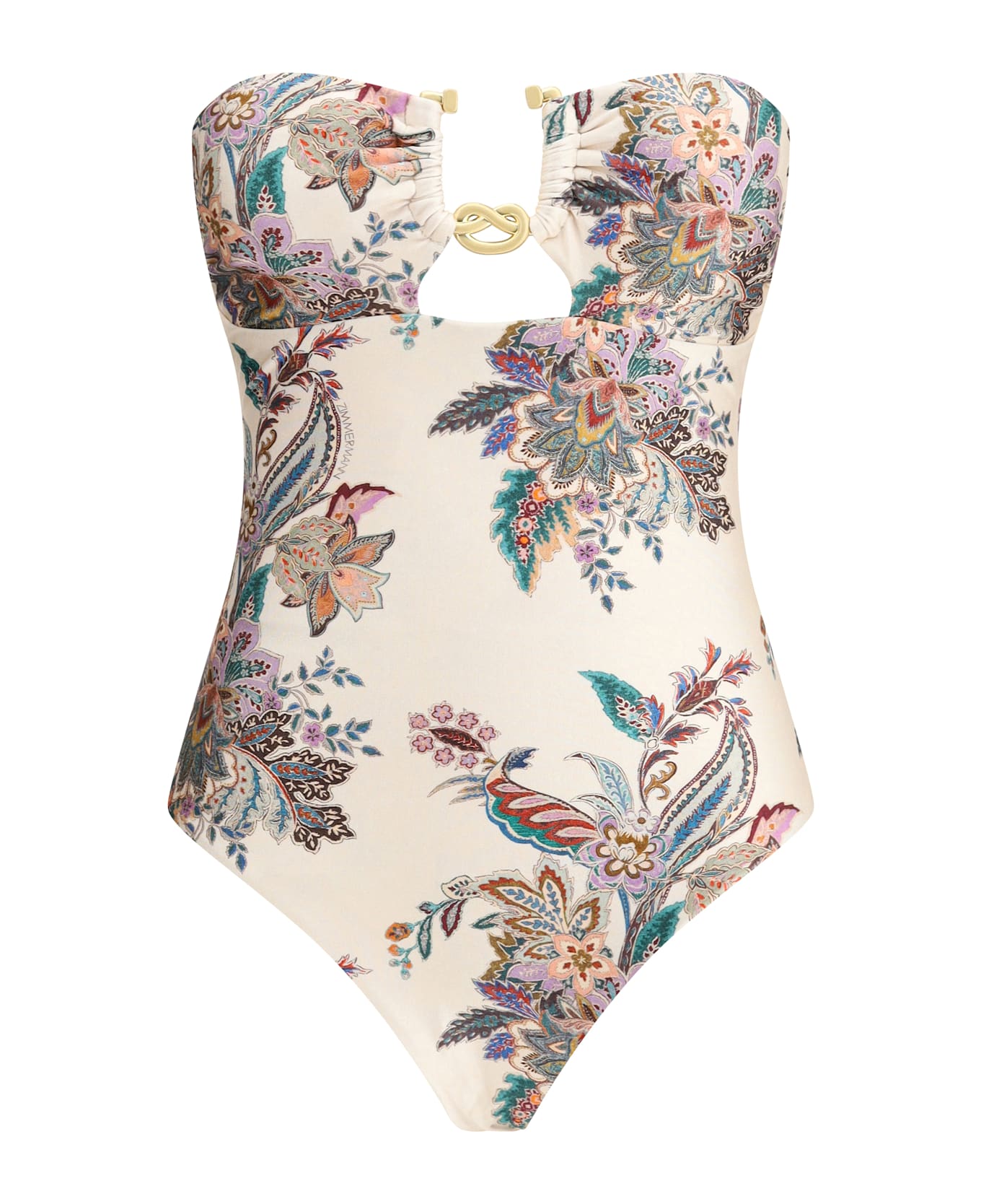 Zimmermann Rhiannon Knot One-piece Swimsuit - Beige