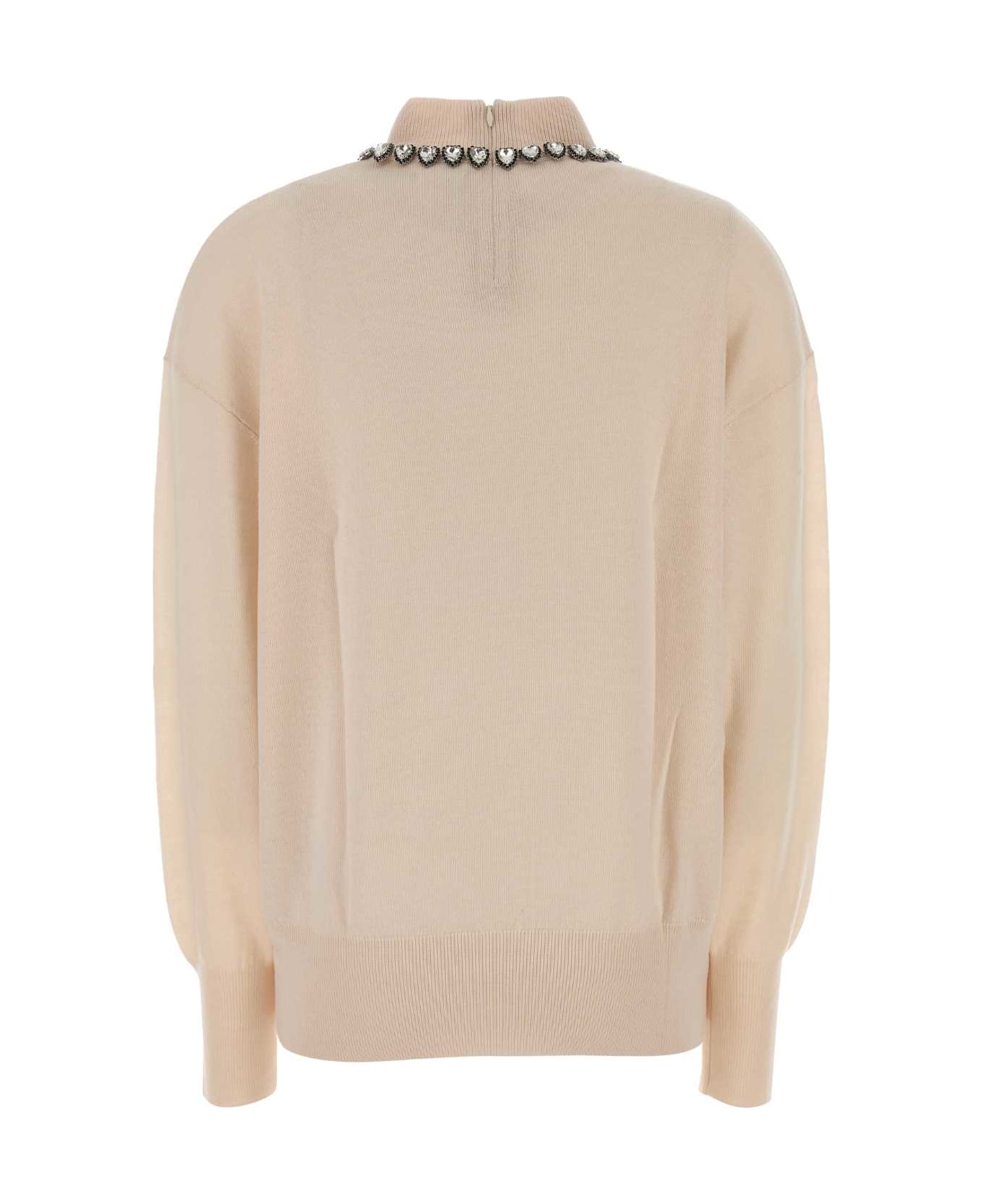 Zimmermann Skin Pink Wool Hypnotic Sweater - CHALK