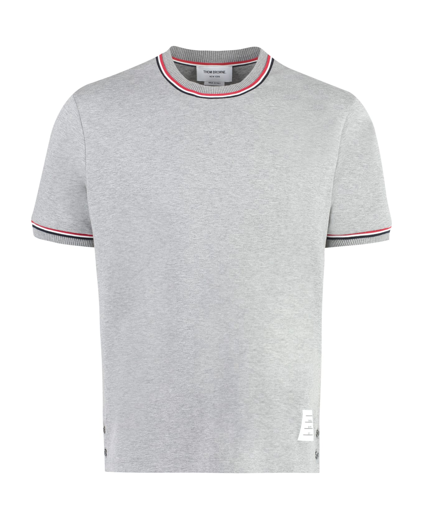 Thom Browne Cotton T-shirt - Lt Grey
