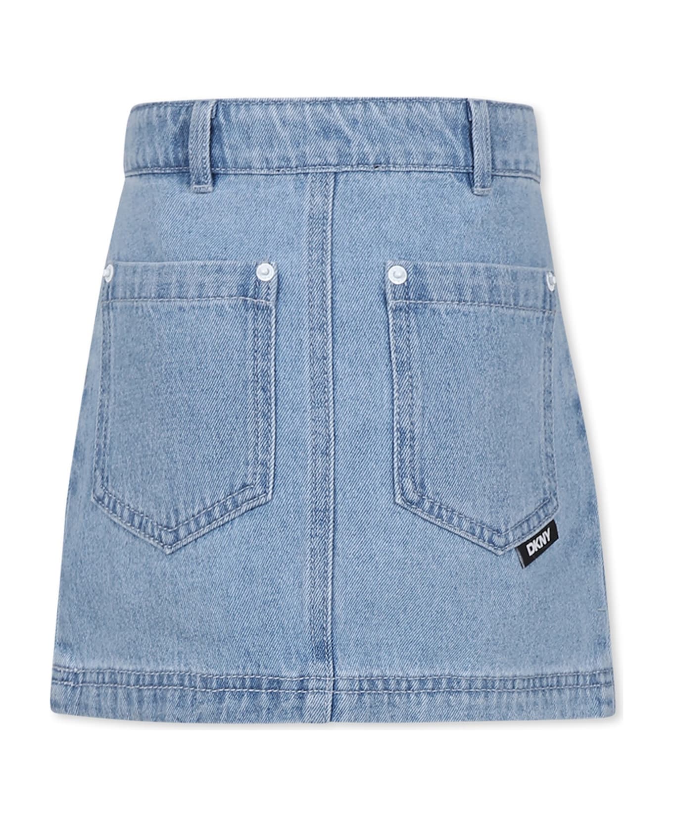 DKNY Denim Skirt For Girl With Sequins - Denim