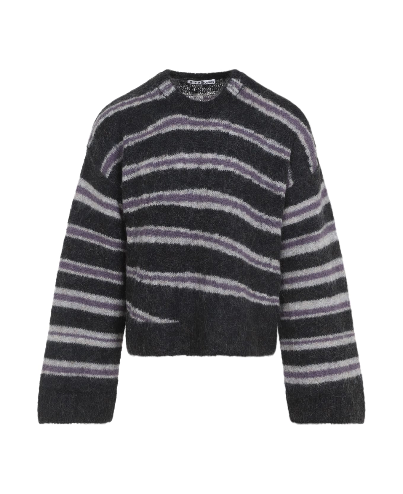 Acne Studios Grey Nylon Blend Sweater - Dri Dark Grey Melange