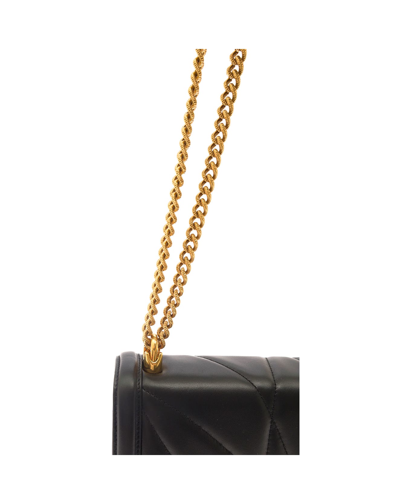 Dolce & Gabbana Devotion Shoulder Bag In Nappa Leather Matelassè - Black