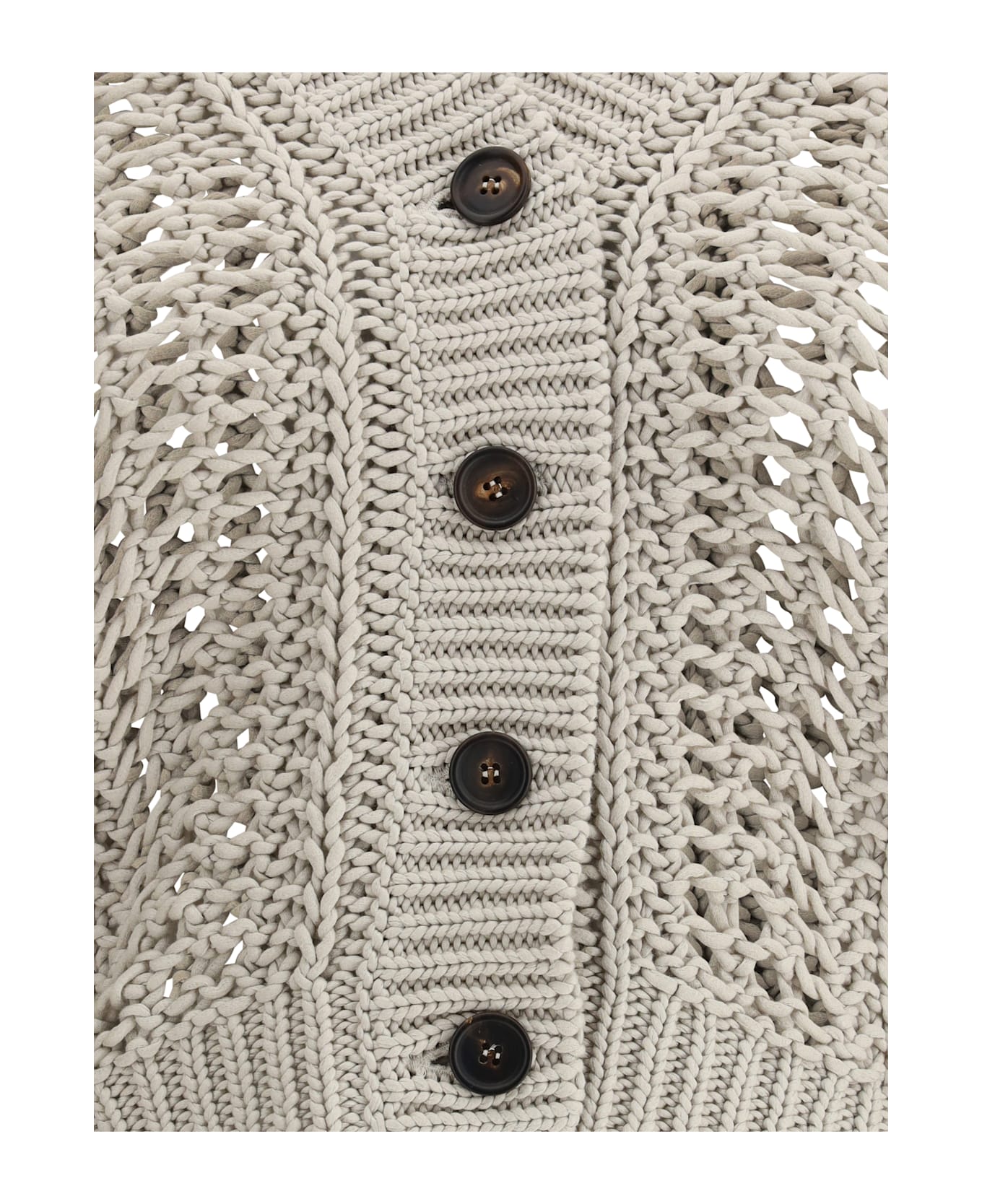 Brunello Cucinelli Cardigan In Perforated Knit
