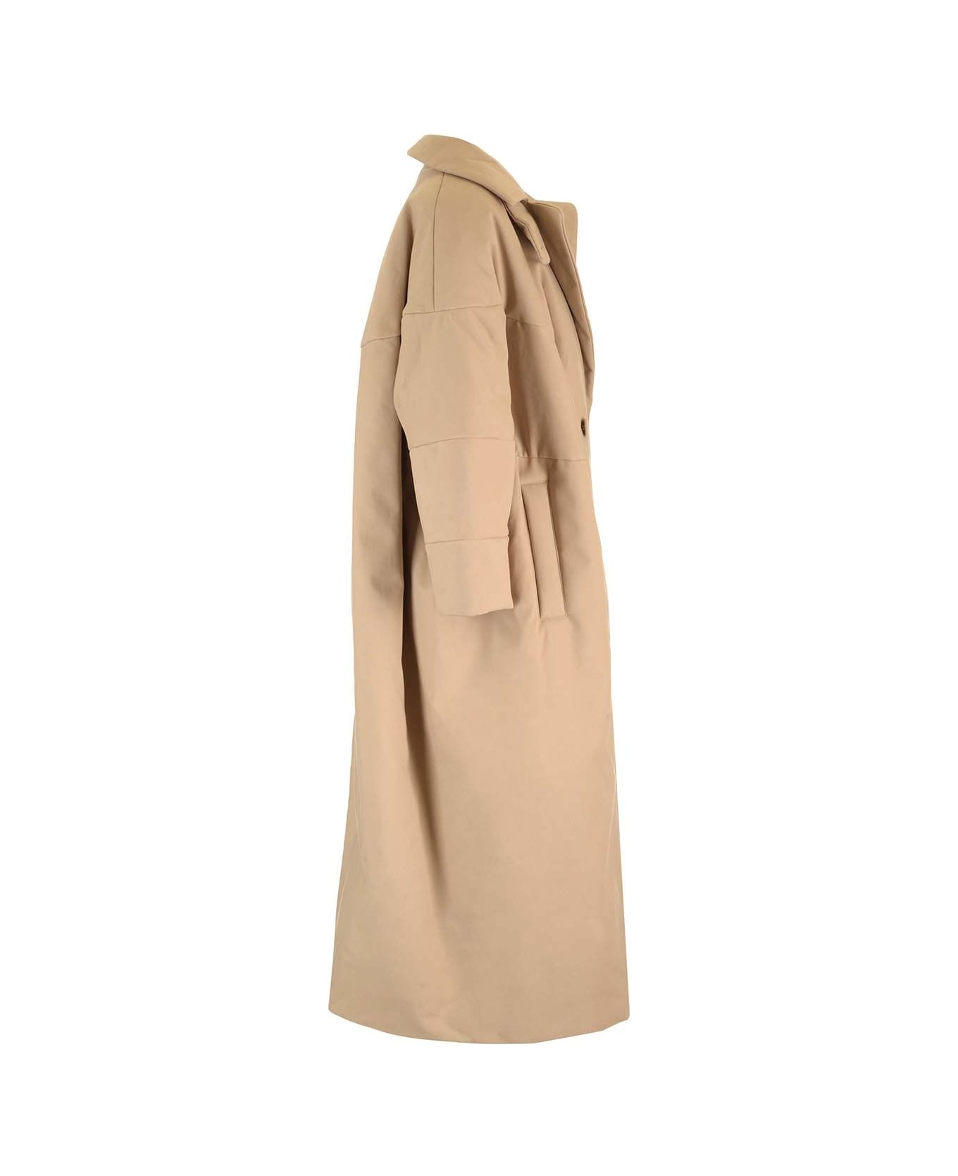 Dries Van Noten 00010-roxana Long 9129 W.w.coat - Beige