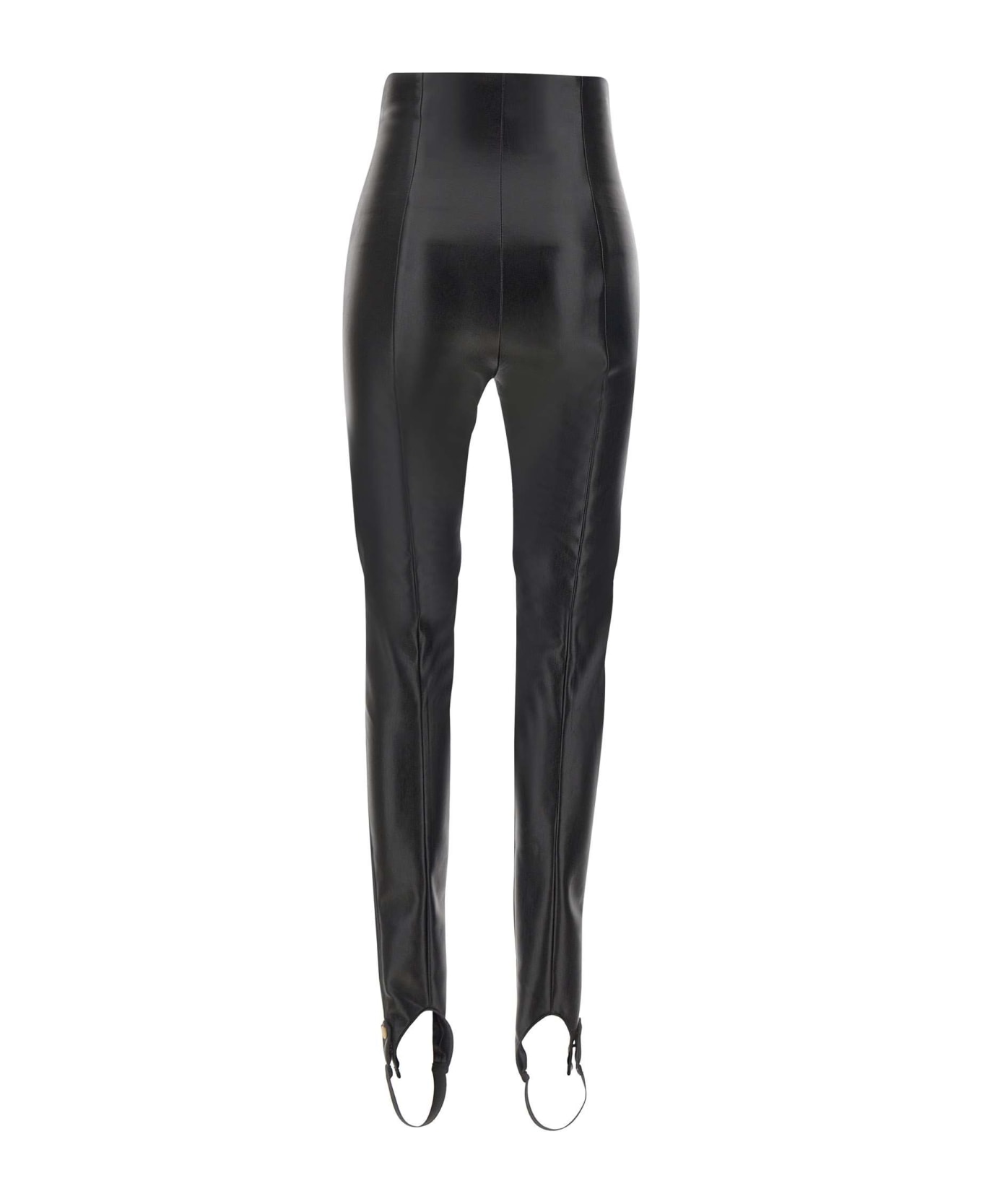 Philosophy di Lorenzo Serafini High-waisted Glossy-effect Coated Fabric Leggings - BLACK