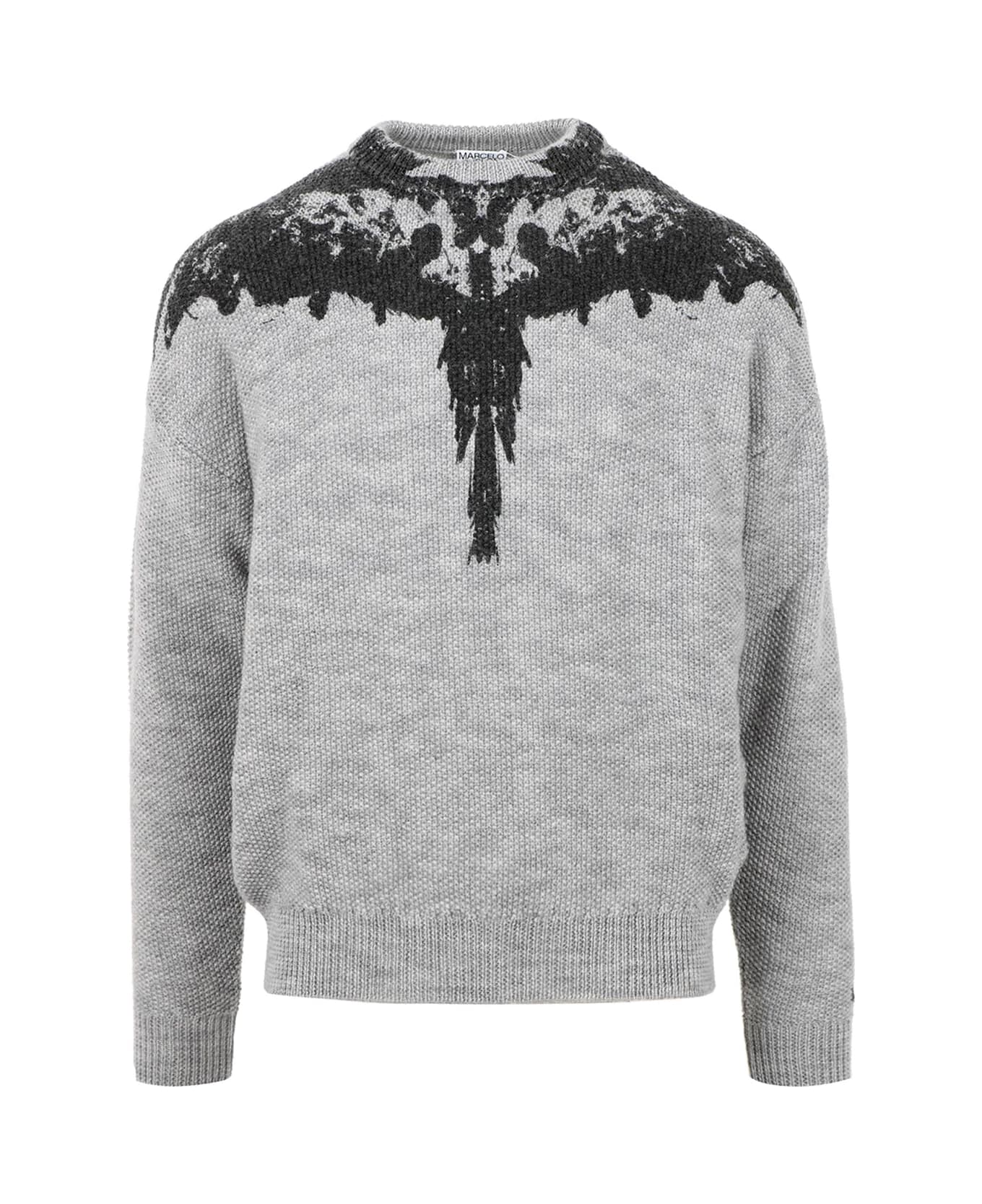 Marcelo Burlon Wings Sweater - Gray ニットウェア