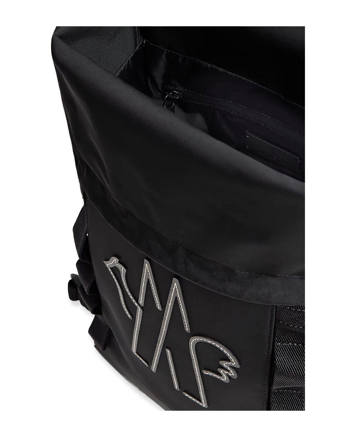 Moncler Grenoble Nylon Backpack With Logo Patch - Black