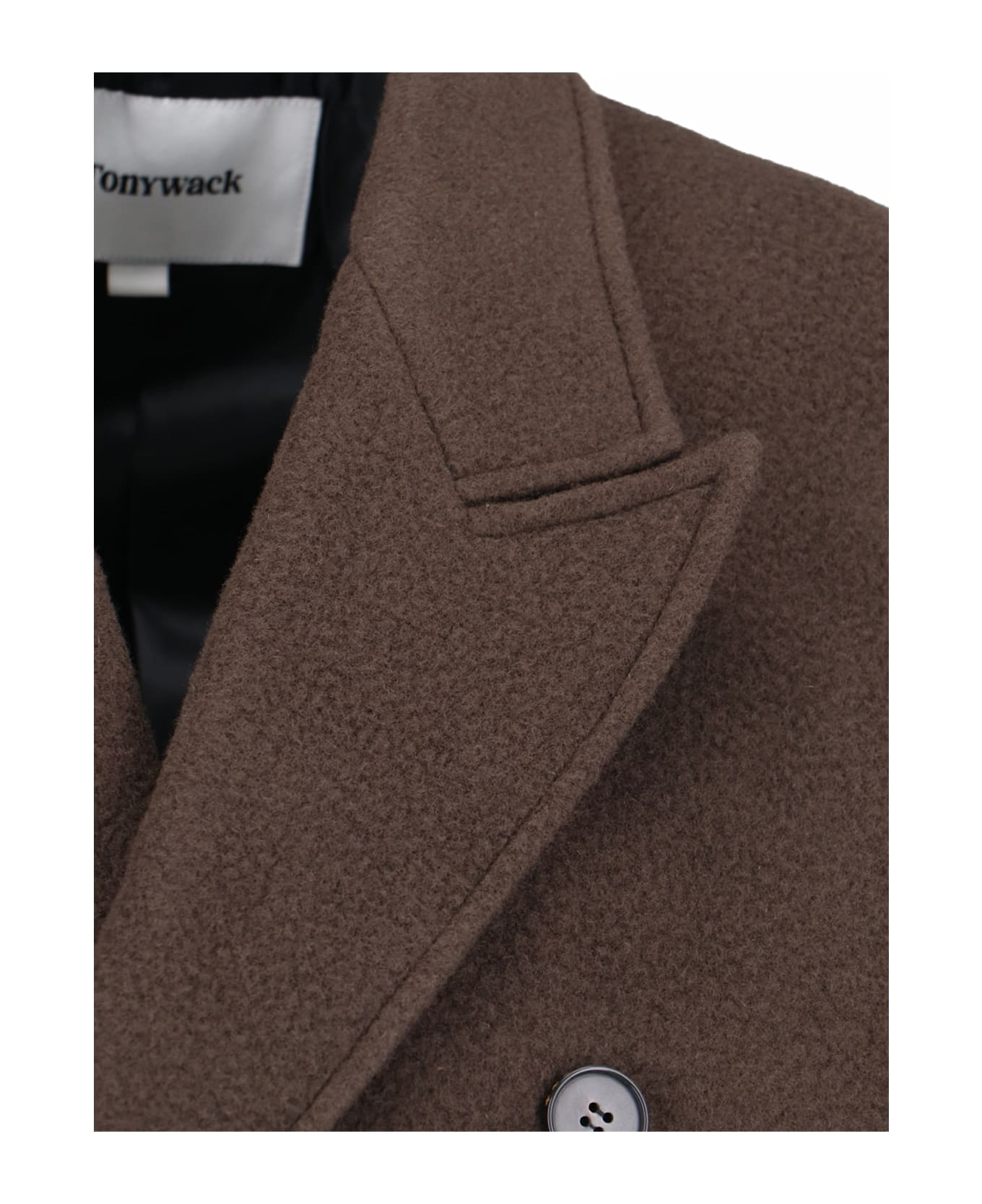 Tonywack Double-breasted Coat - Brown